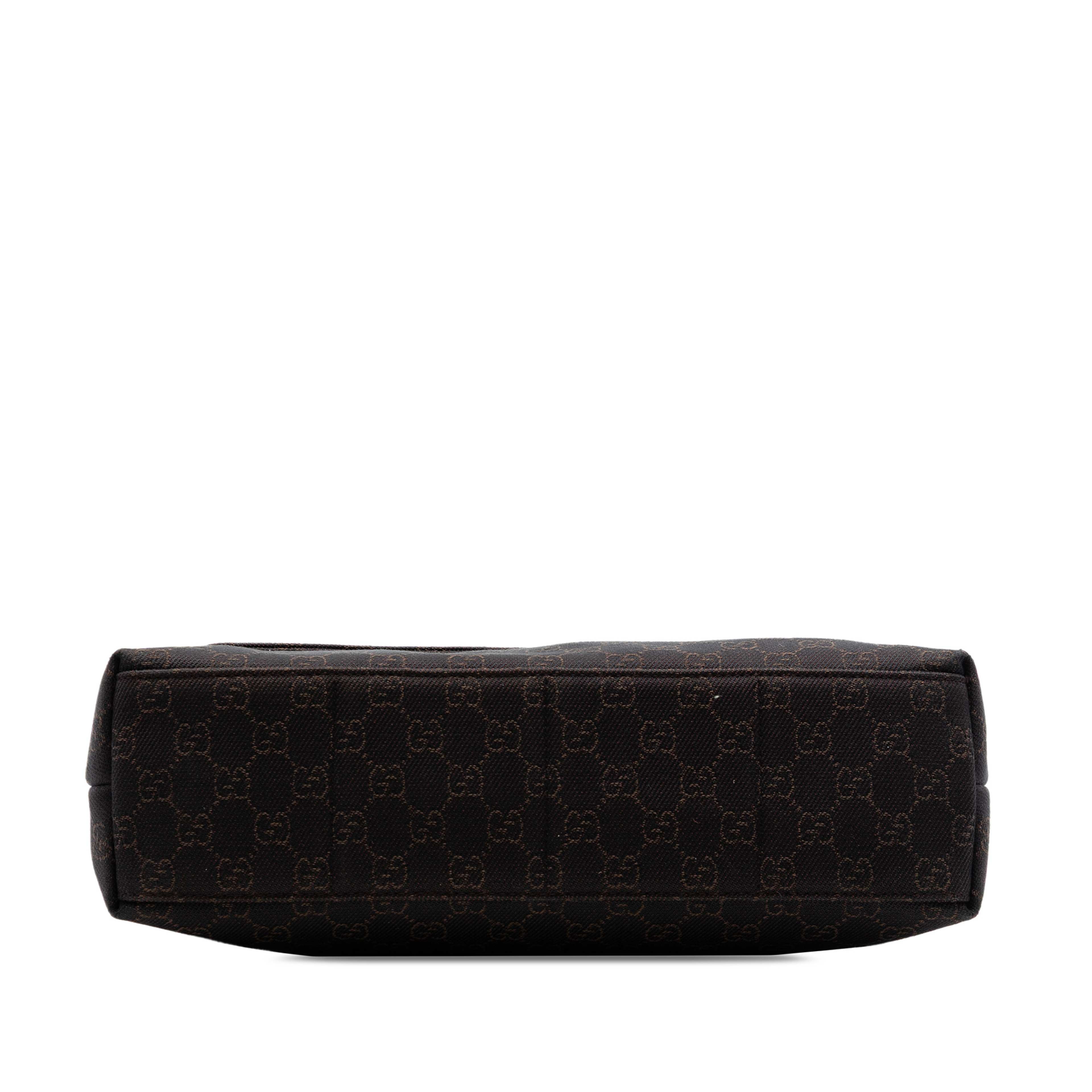 Gucci Gg Denim Messenger Bag, från Luxclusif, i färgen dark brown. Klicka för att öppna bilden i stort format