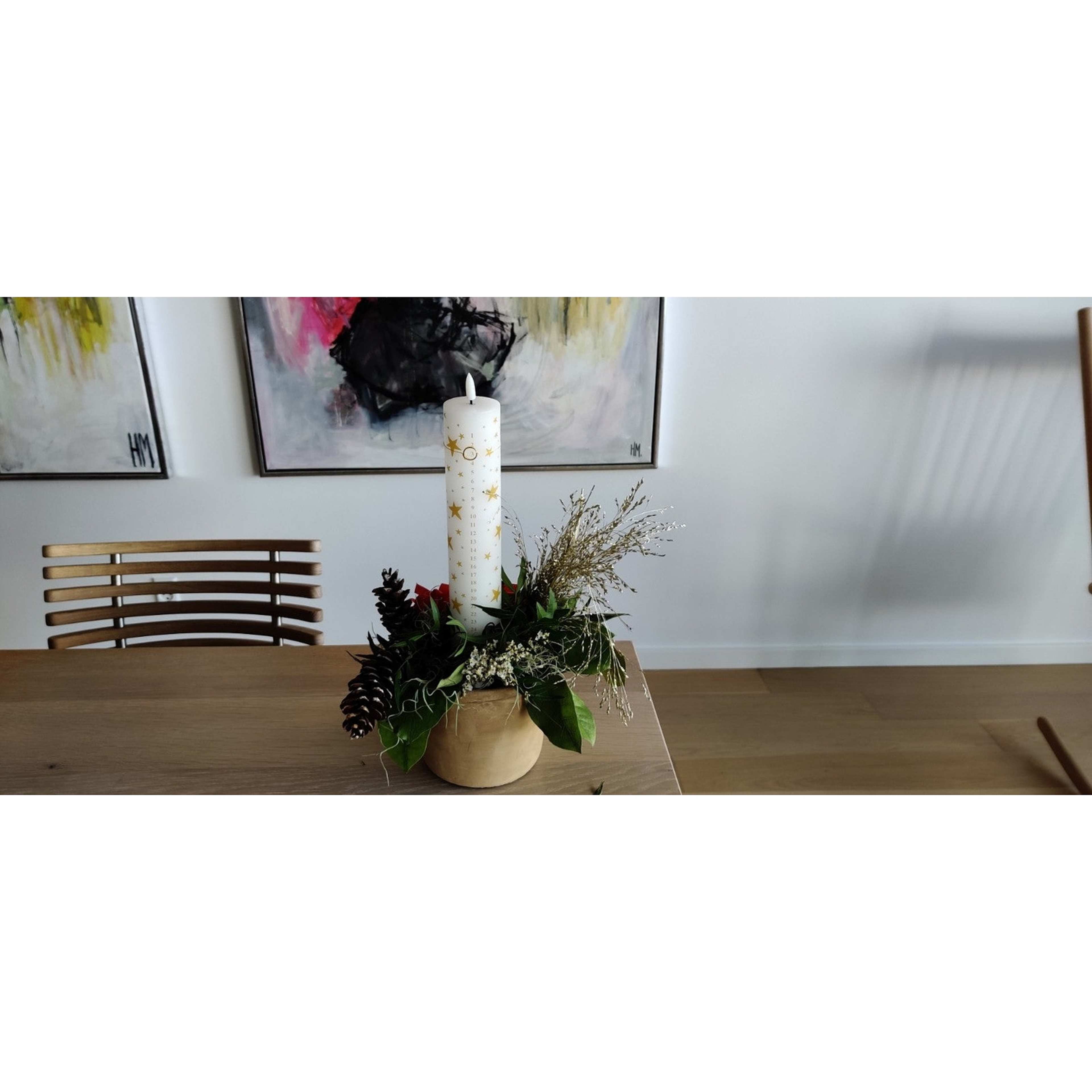 Luna Led Kalenderljus Vit Med Stjärnor Ø5 X 25 Cm 1st, från Led Nordic, i färgen white. Klicka för att öppna bilden i stort format