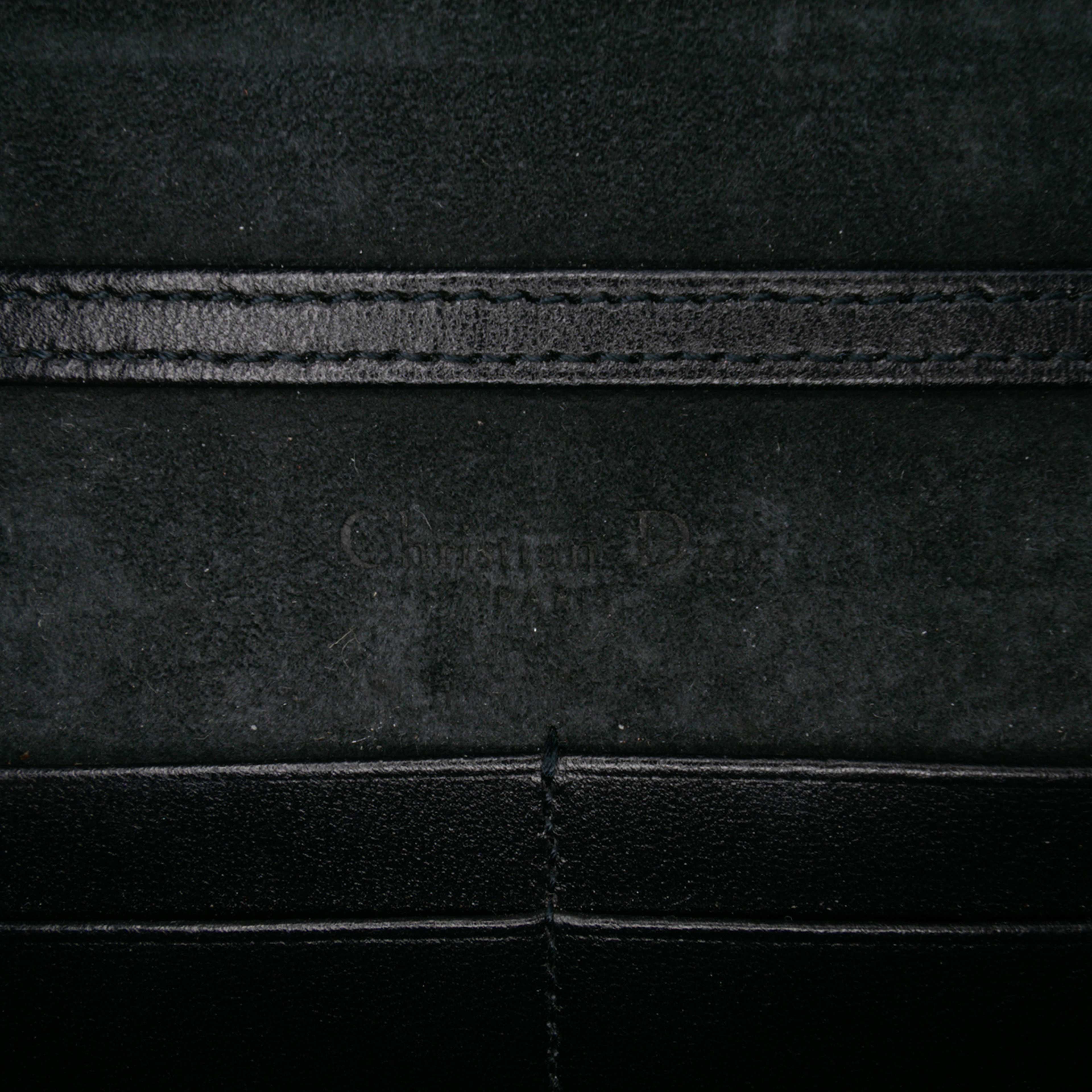 Dior Studded Denim Diorama Wallet On Chain