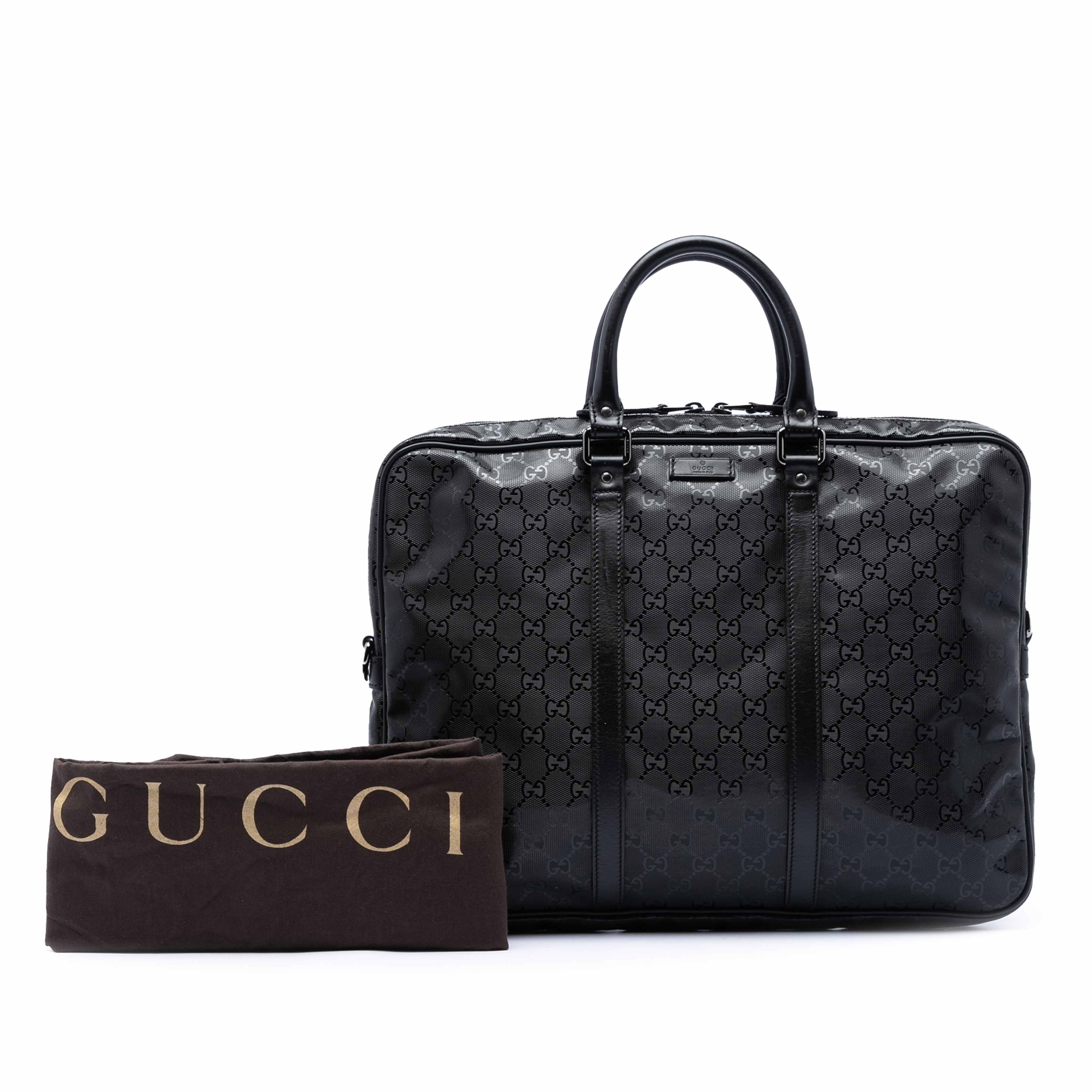 Gucci Gg Imprime Business Bag, från Luxclusif, i färgen svart. Klicka för att öppna bilden i stort format