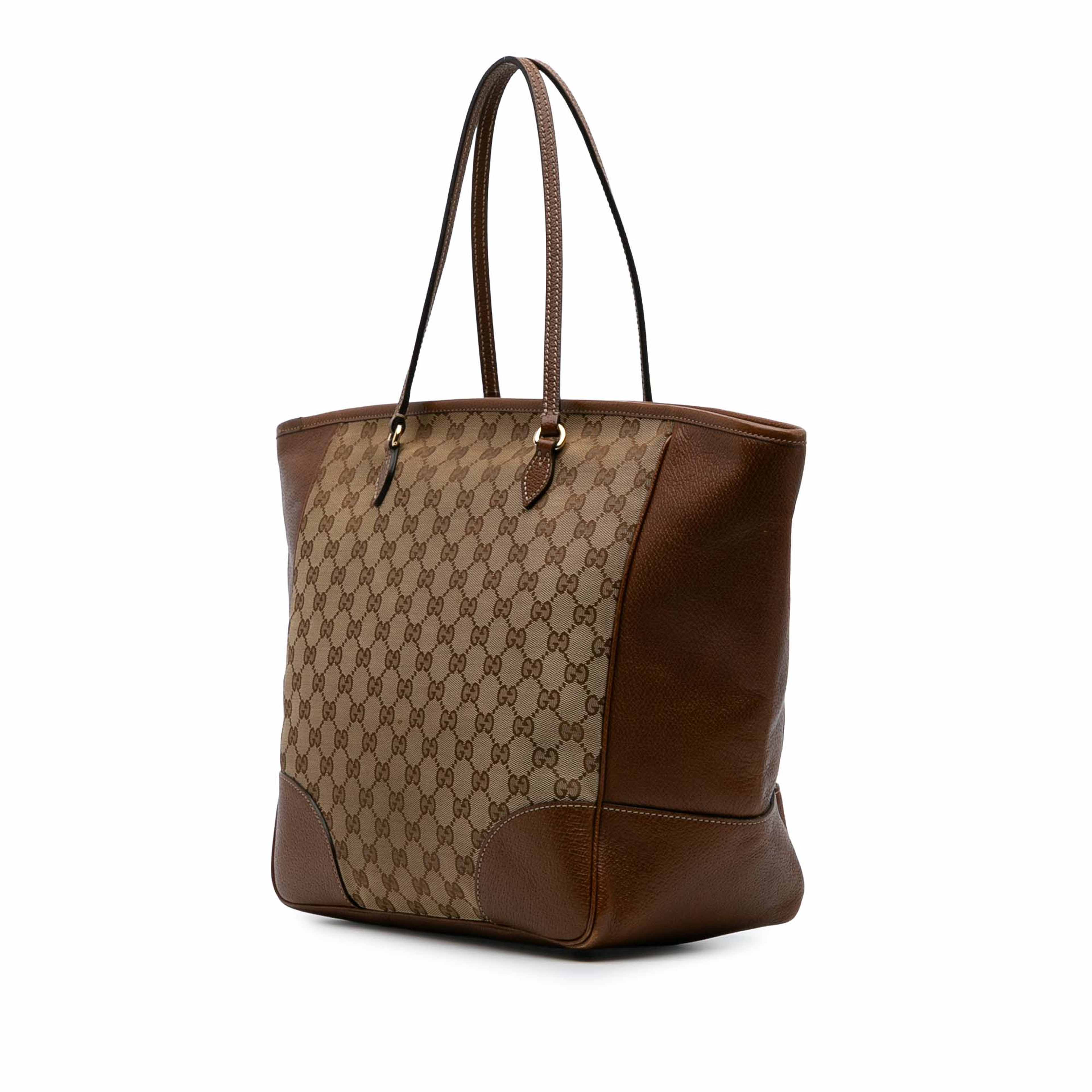 Gucci Gg Canvas Bree Tote, från Luxclusif, i färgen beige.