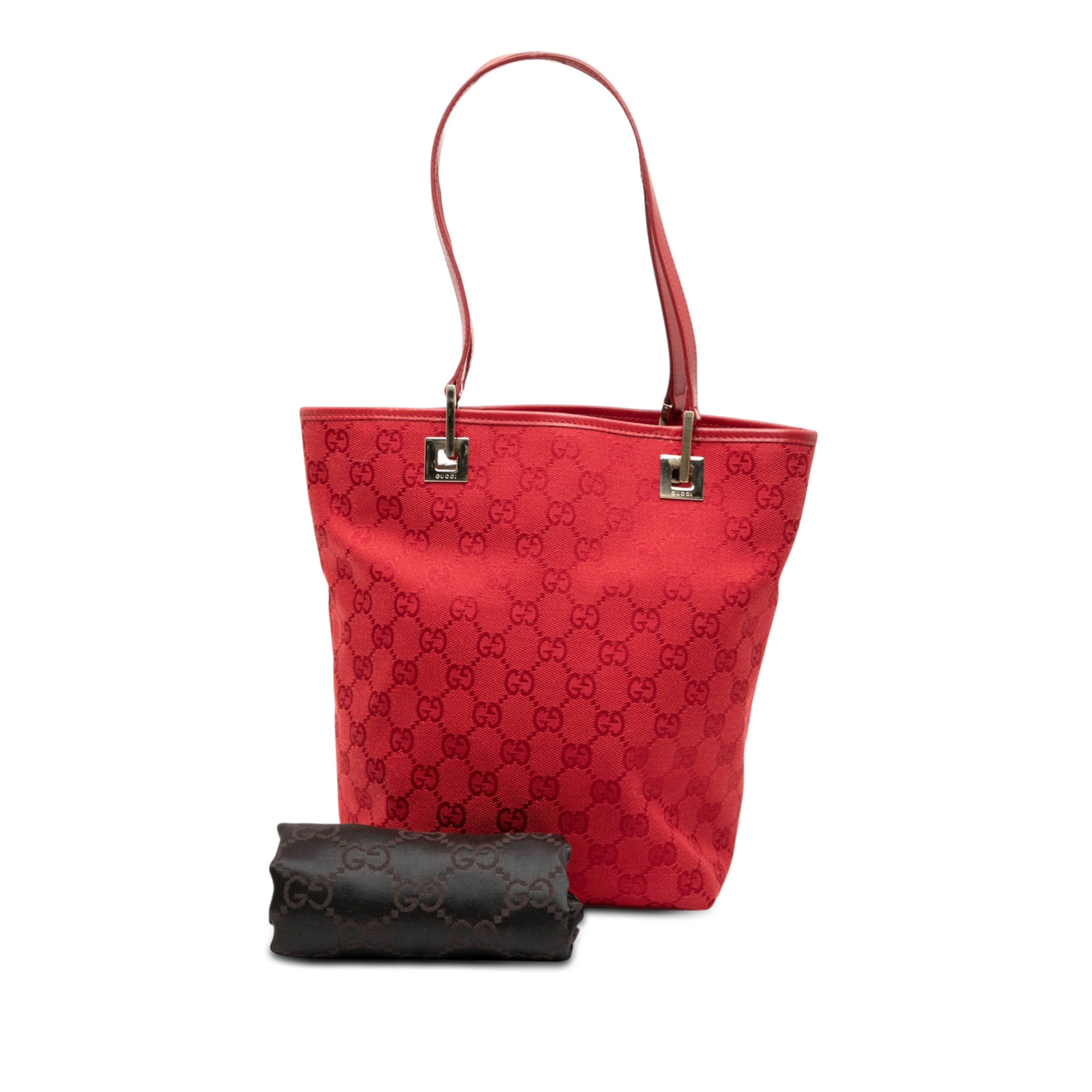 Gucci Gg Canvas Tote, från Luxclusif, i färgen röd. Klicka för att öppna bilden i stort format
