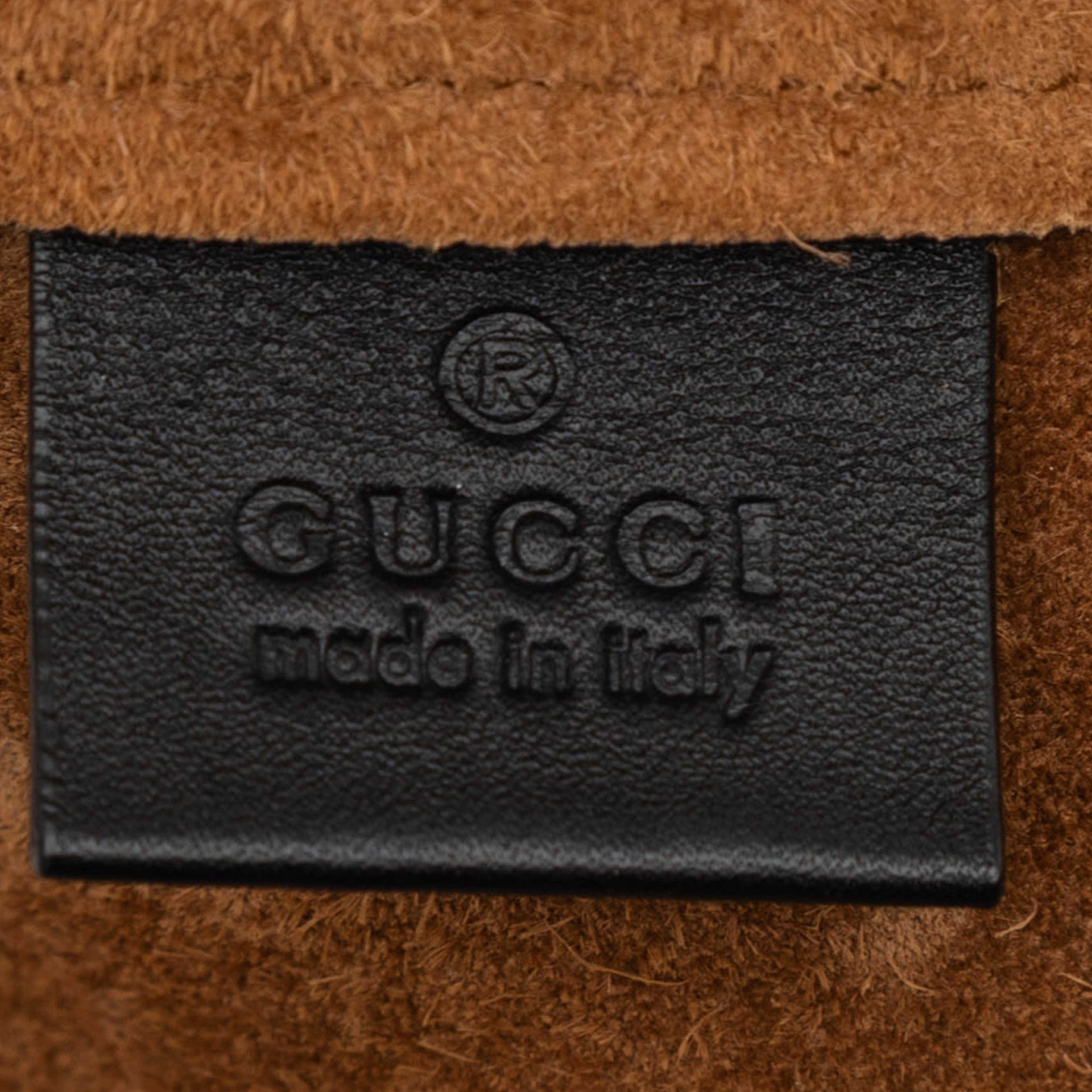 Gucci Large Suede Ophidia Tote, från Luxclusif, i färgen brown. Klicka för att öppna bilden i stort format