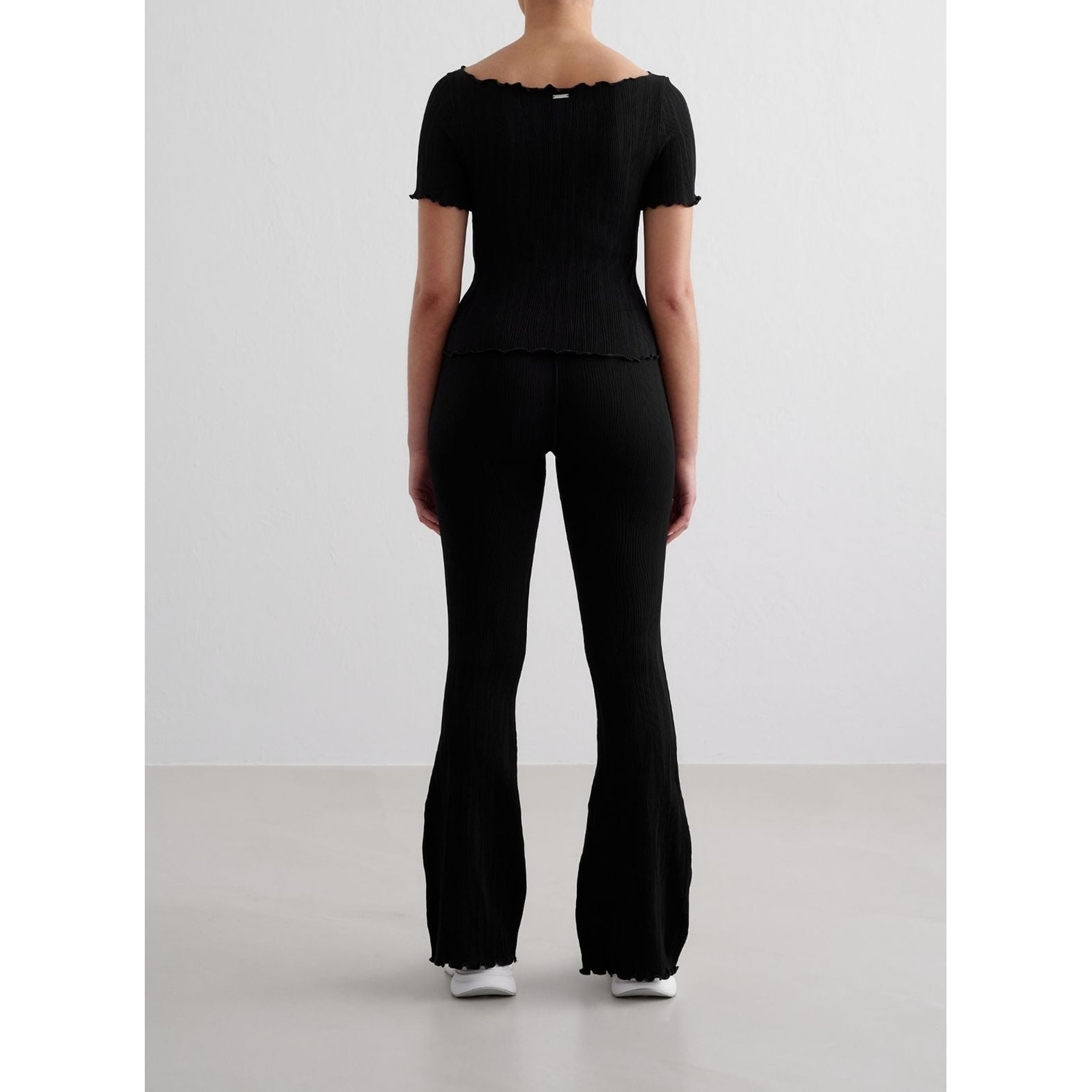Black Tulip Flare Tights