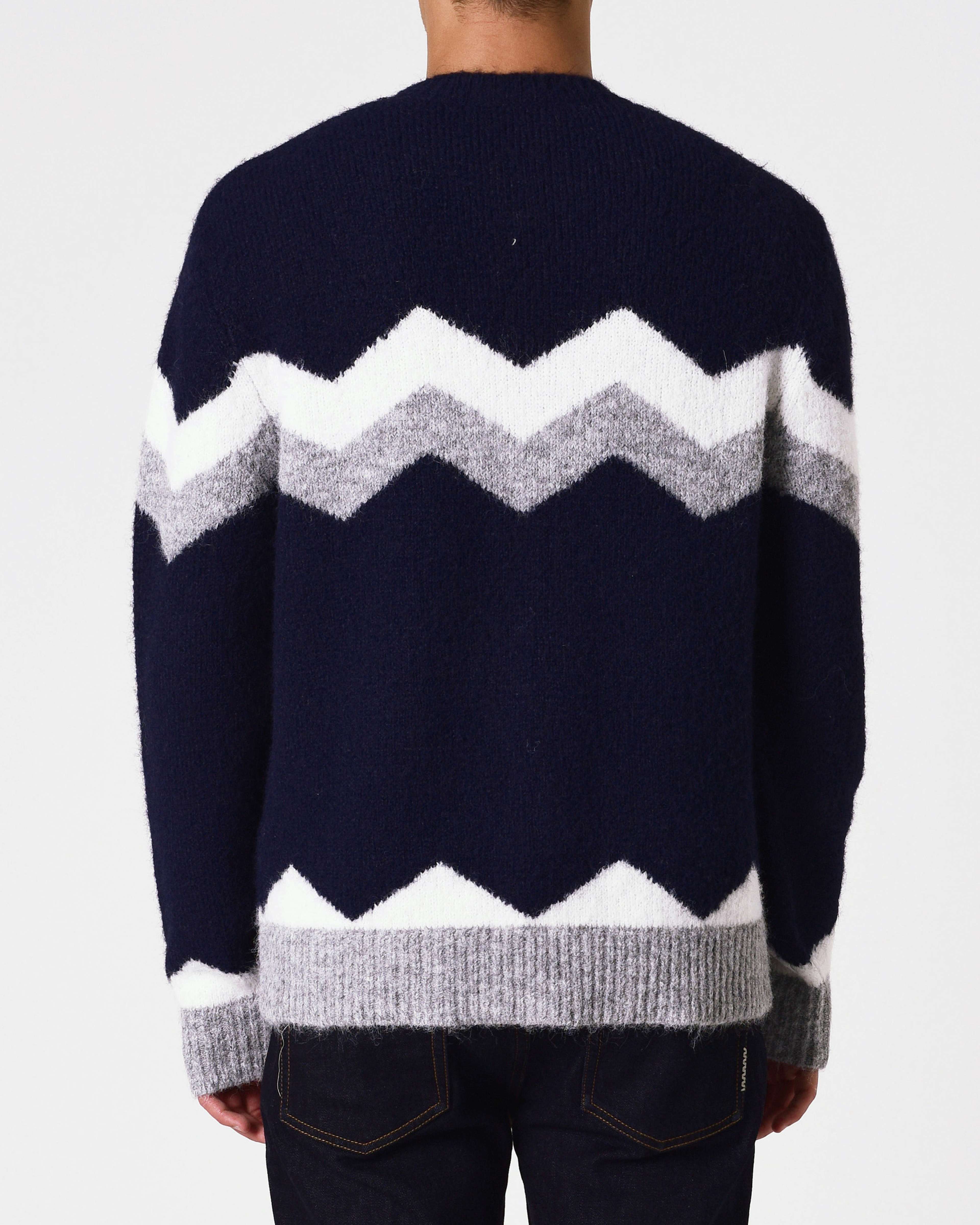 Intarsia Zig Zag Crew