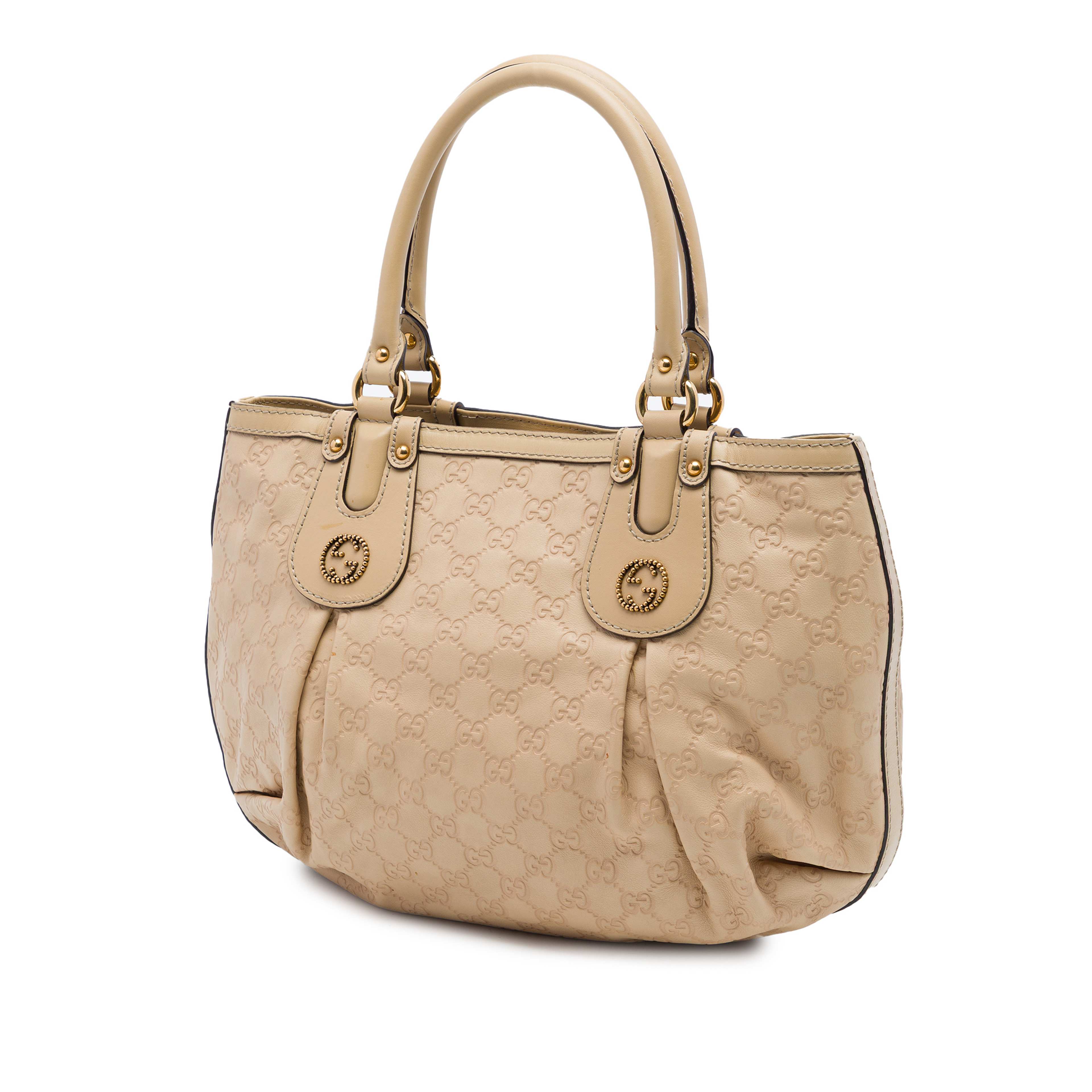 Gucci Guccissima Scarlett Tote, från Luxclusif, i färgen beige. Klicka för att öppna bilden i stort format