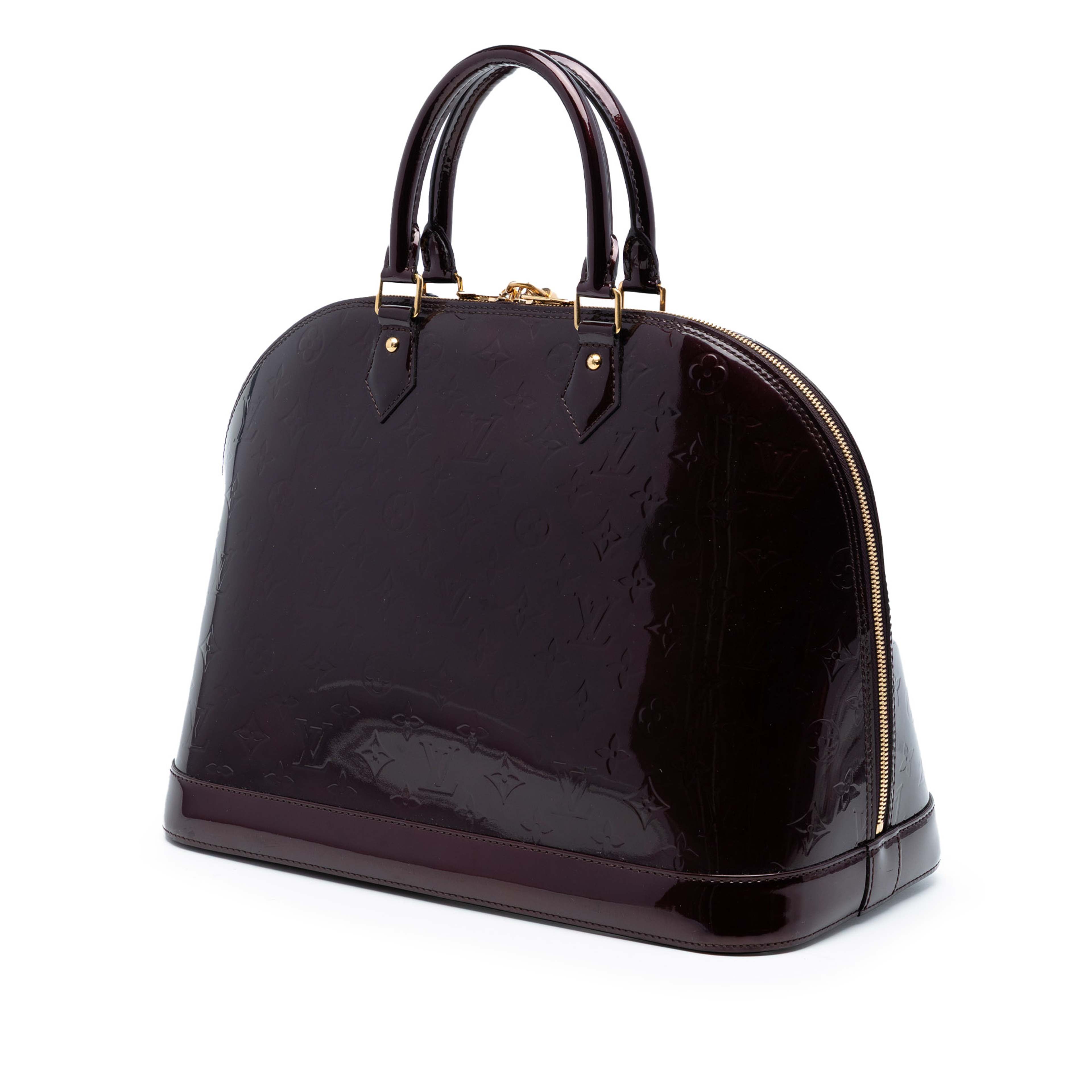 Louis Vuitton Monogram Vernis Alma Gm, från Luxclusif, i färgen purple. Klicka för att öppna bilden i stort format