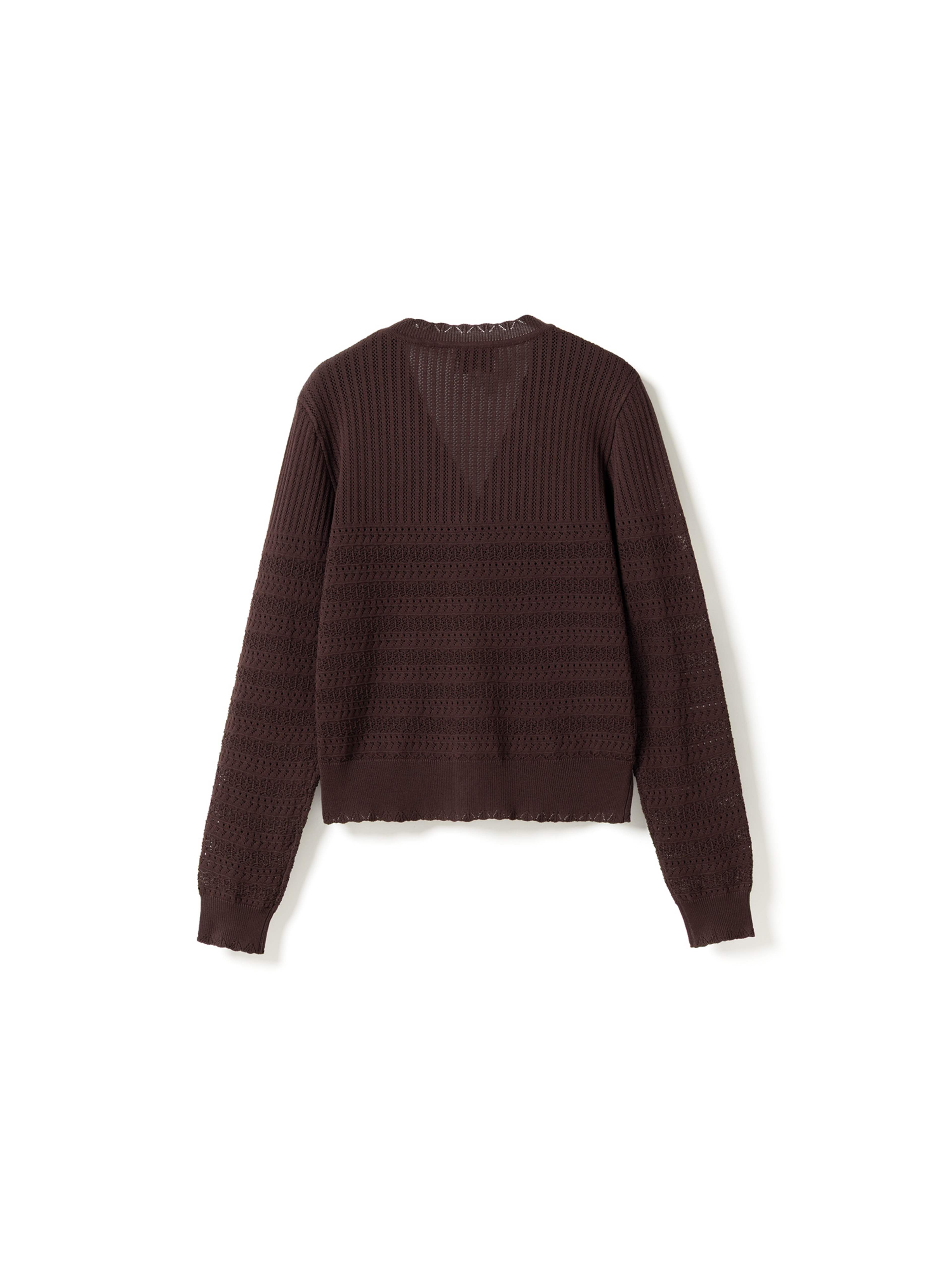 N-margrit Knit Cardigan - Mahogany, från Noella, i färgen mahogany. Klicka för att öppna bilden i stort format