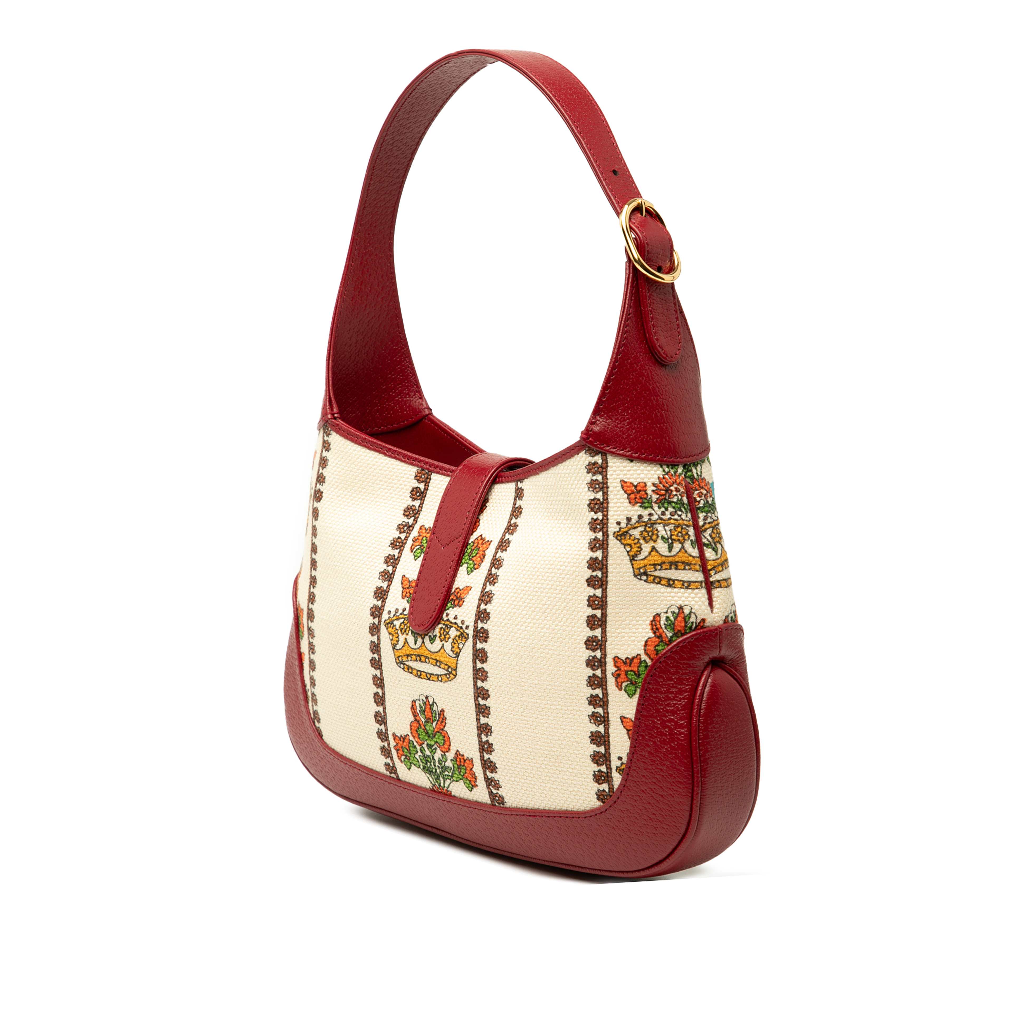 Gucci Small Canvas 100 Centennial Music Jackie 1961 Crossbody, från Luxclusif, i färgen light beige. Klicka för att öppna bilden i stort format