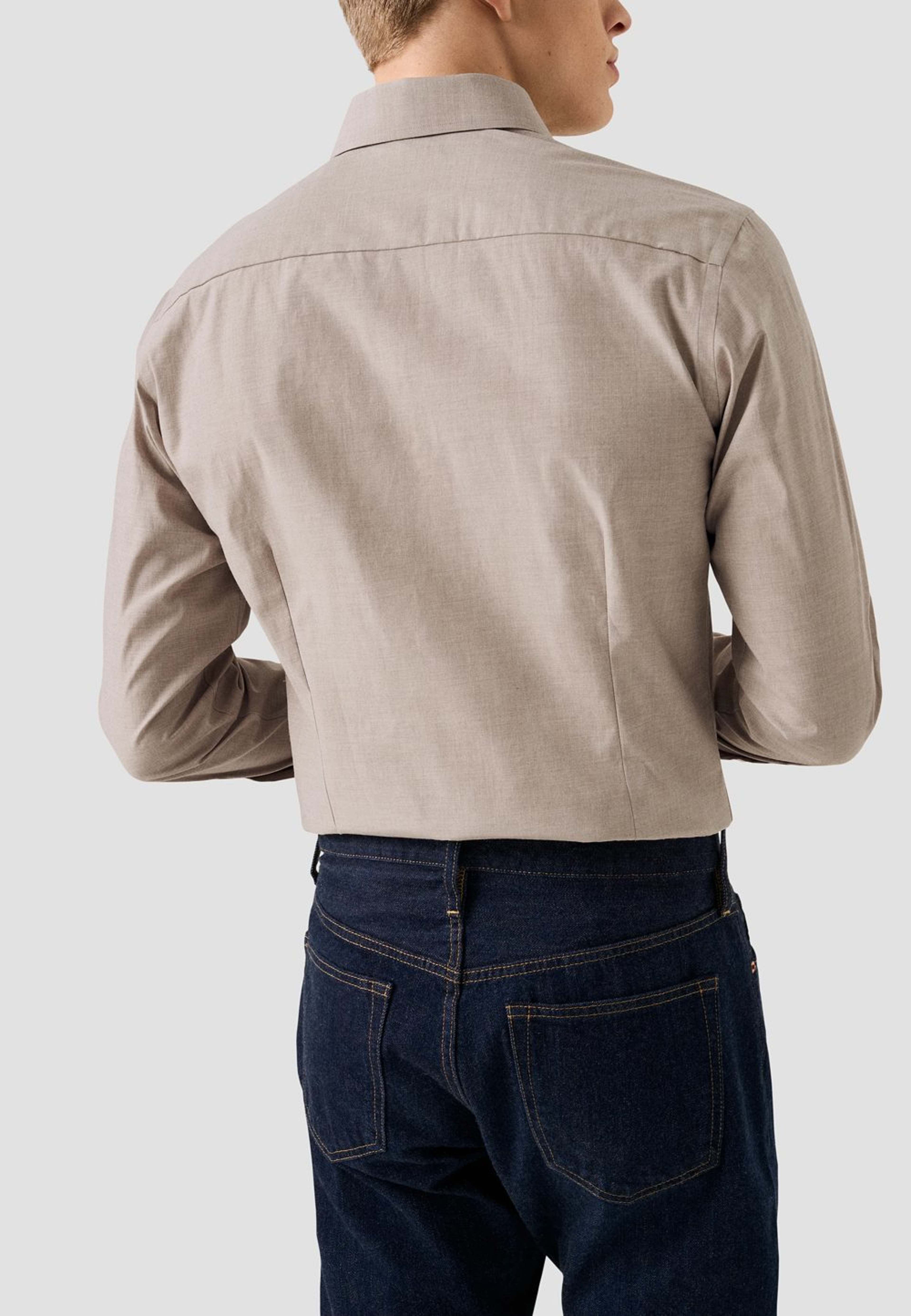 Rutig Skjorta I Fine Twill Contemporary Fit