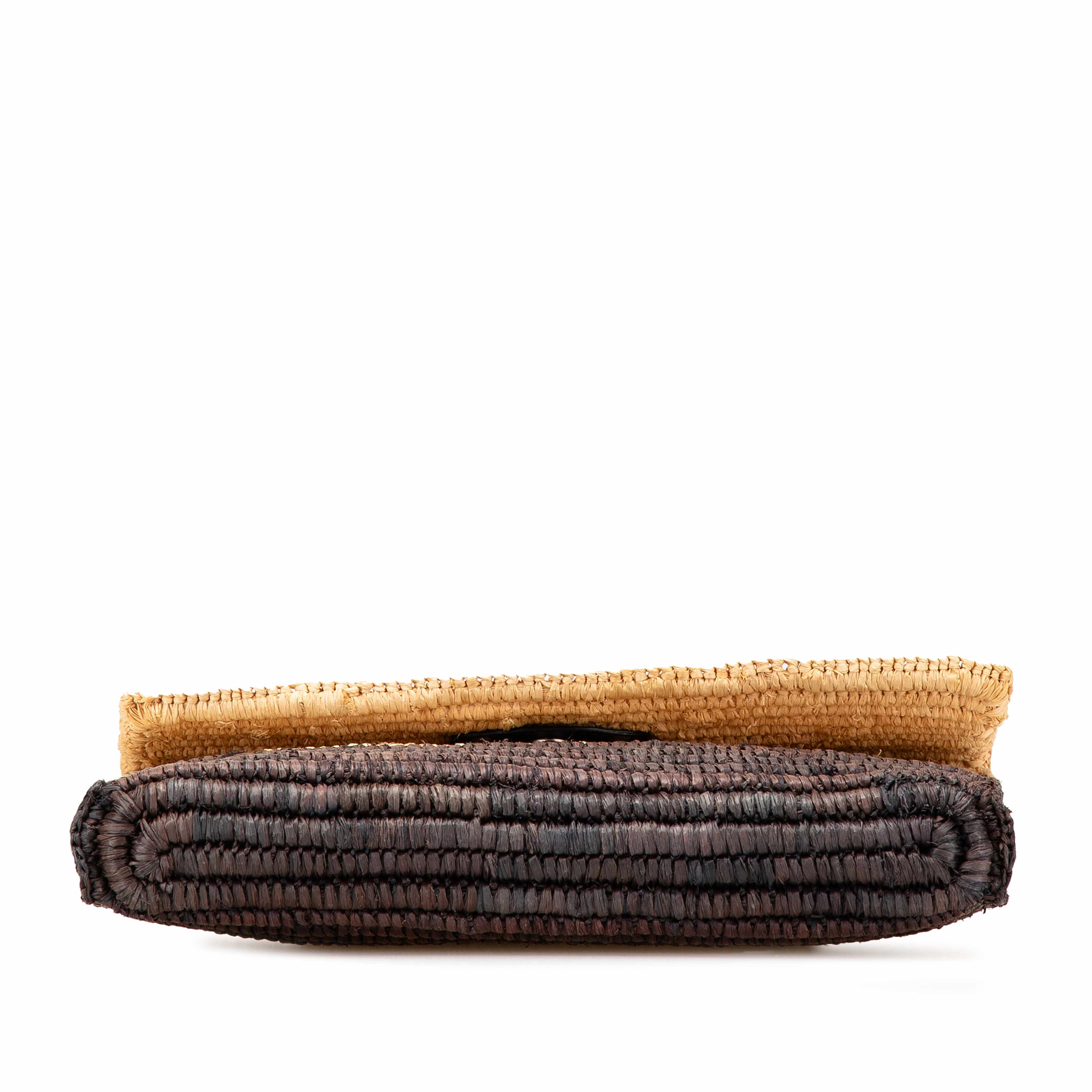 Balenciaga Motocross Classic Envelope Giant 12 Raffia Clutch
