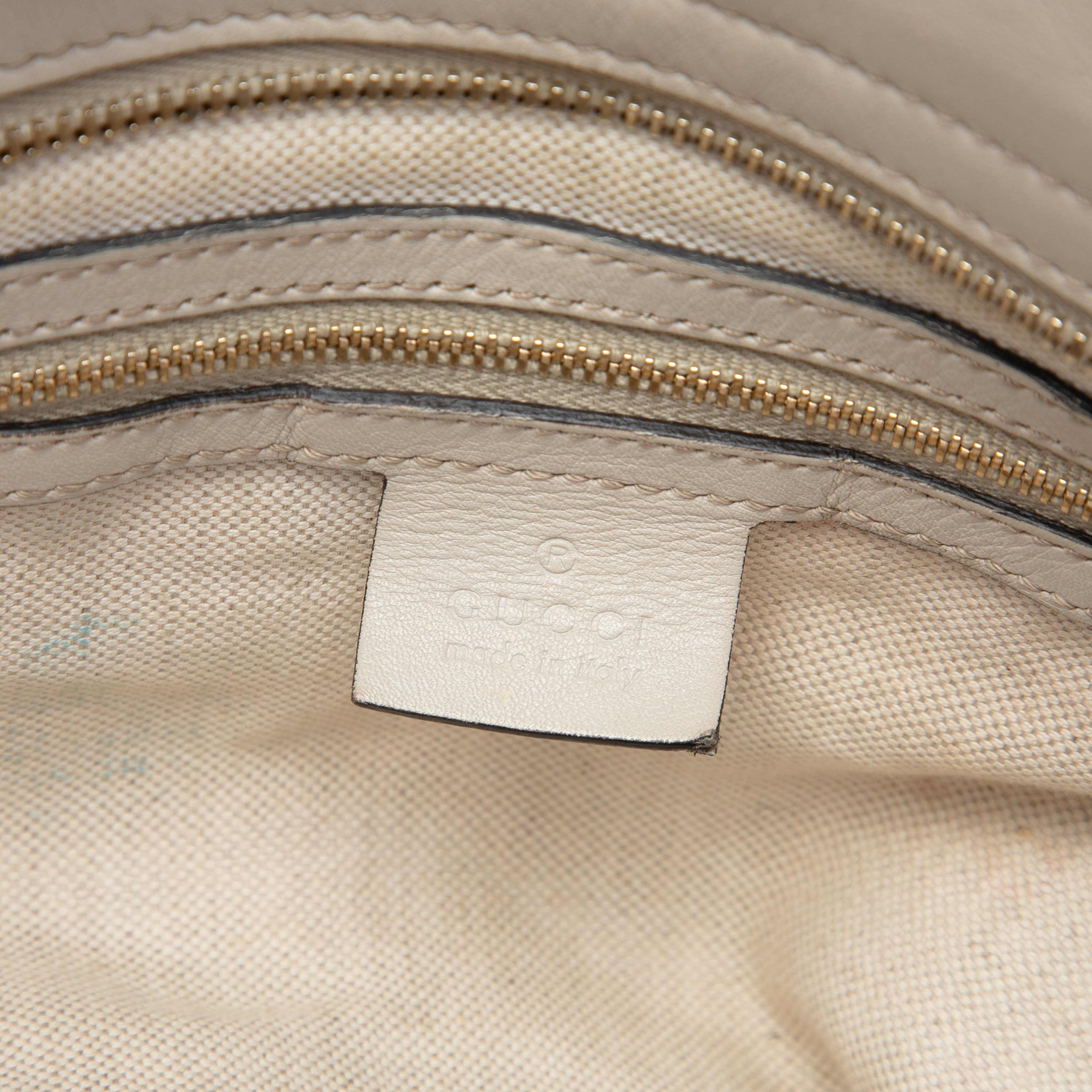 Gucci Guccissima Bree Tote, från Luxclusif, i färgen vit. Klicka för att öppna bilden i stort format