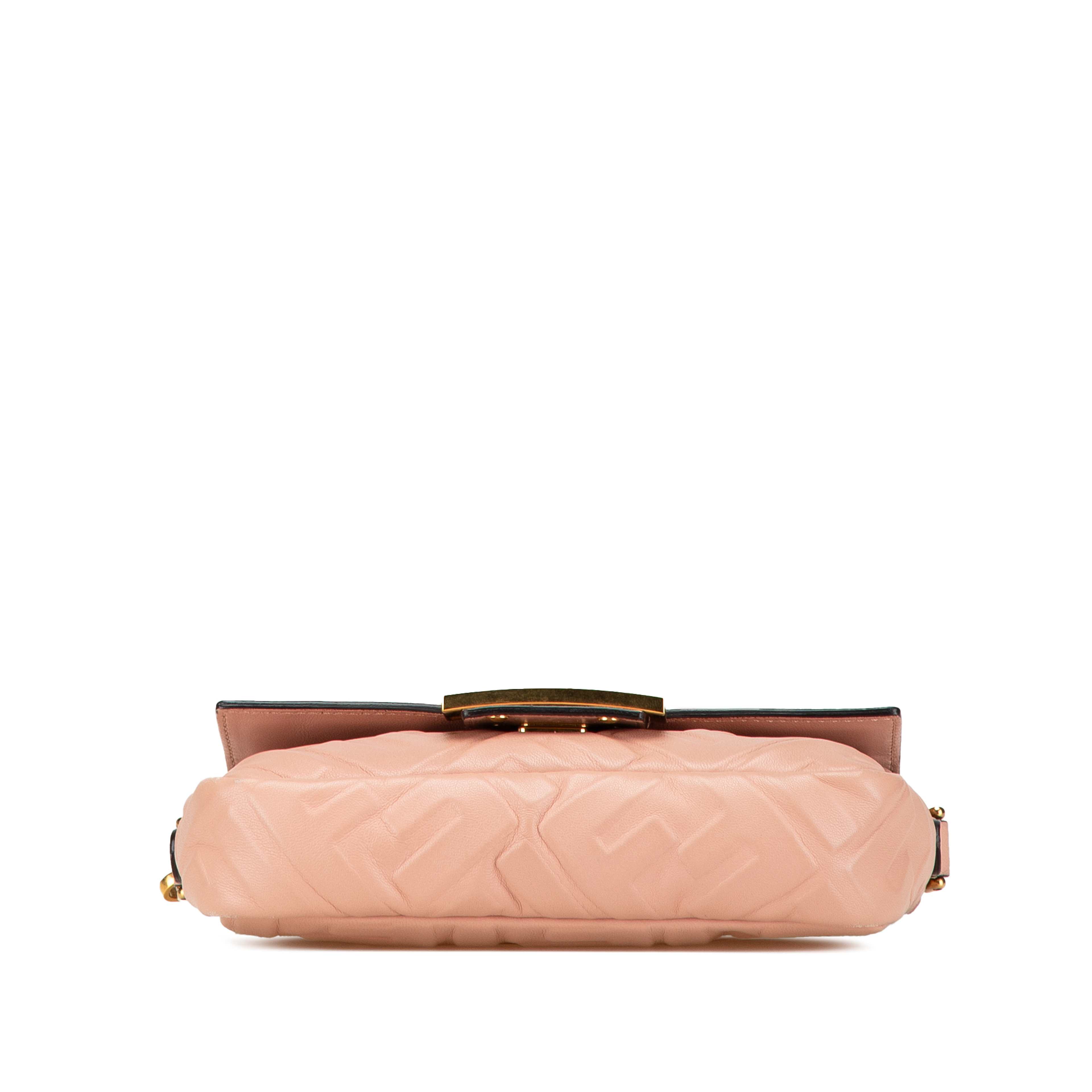 Fendi Mini Embossed Zucca Baguette Satchel