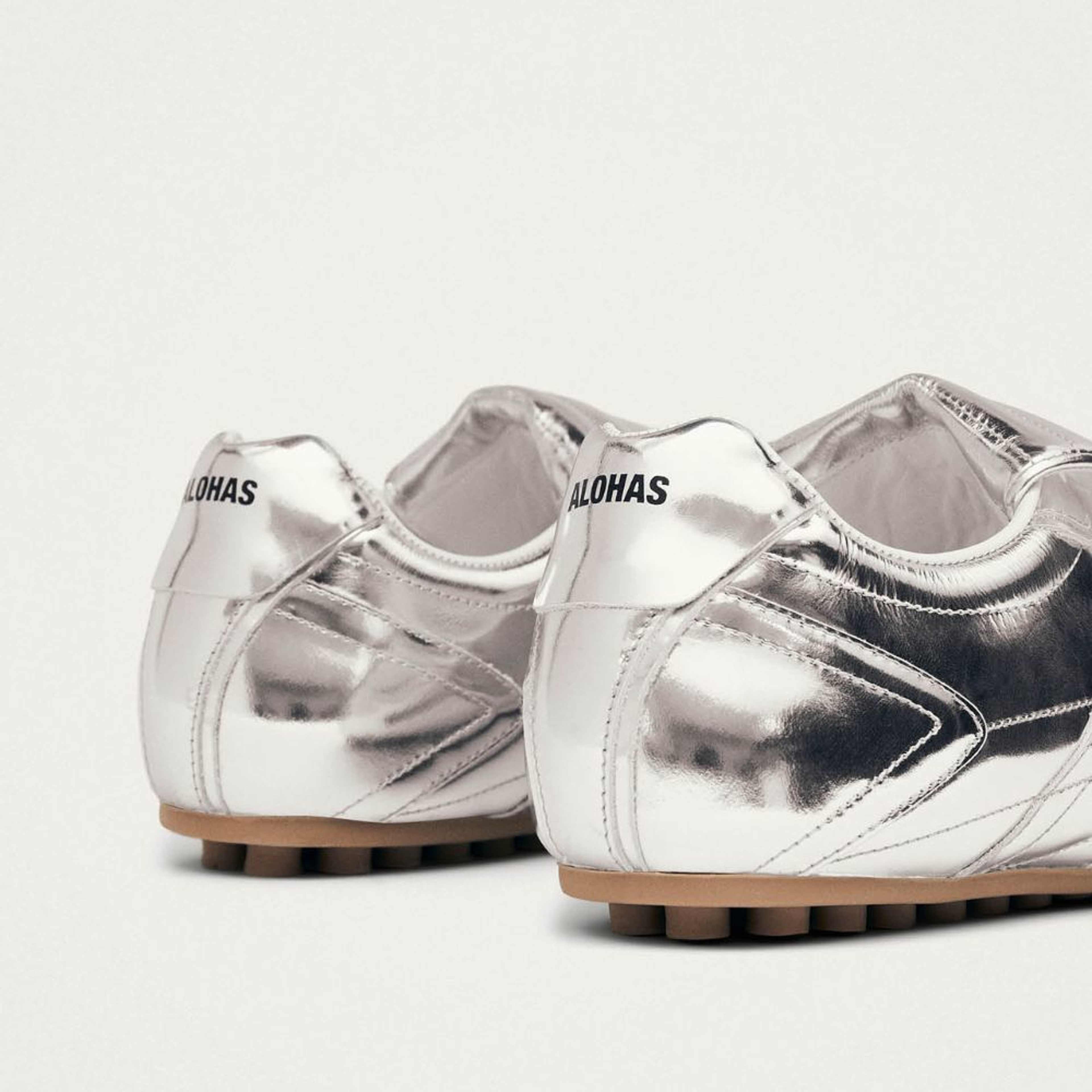 Tb.99 Silver Leather Sneakers