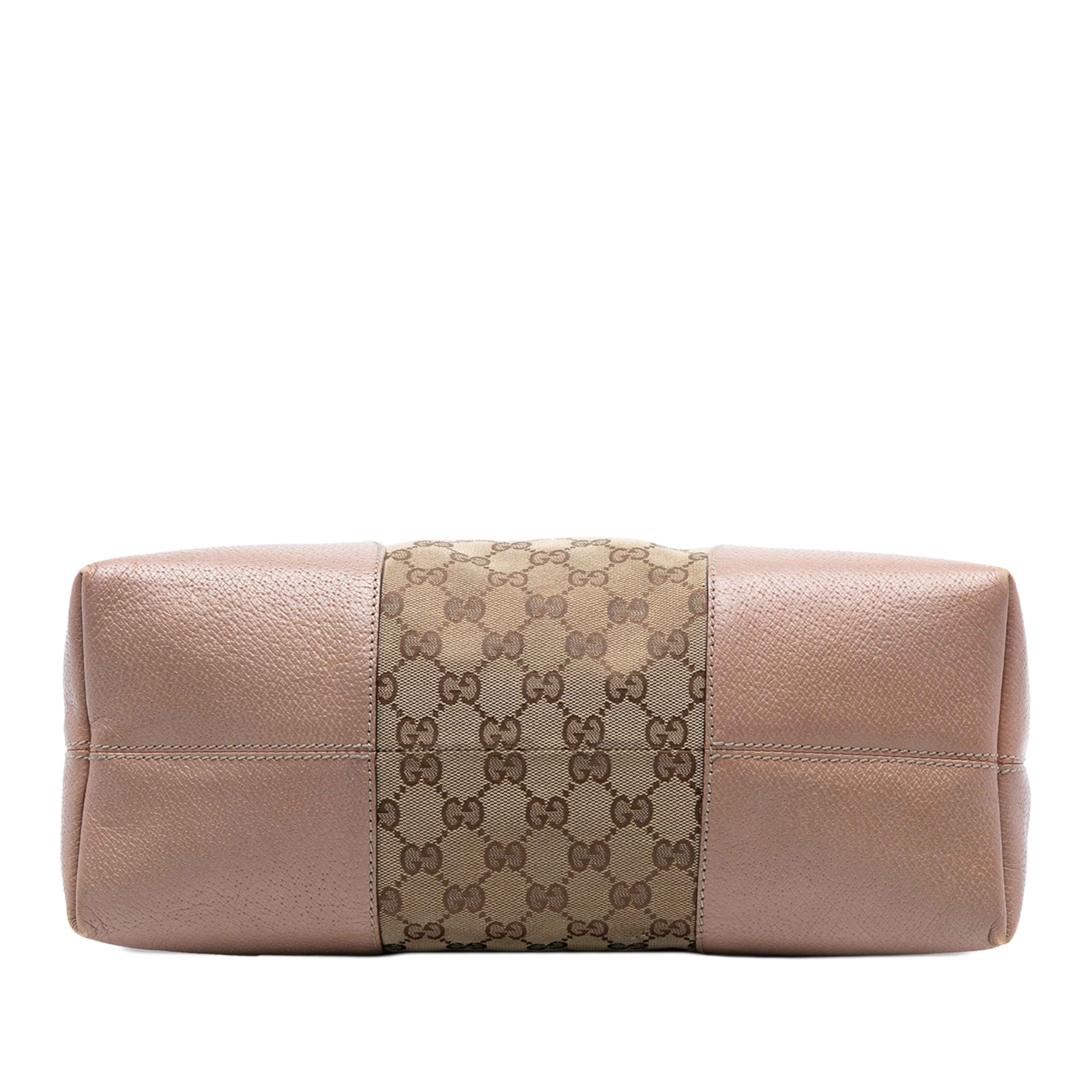 Gucci Medium Gg Canvas Bree Dome Tote, från Luxclusif, i färgen beige. Klicka för att öppna bilden i stort format