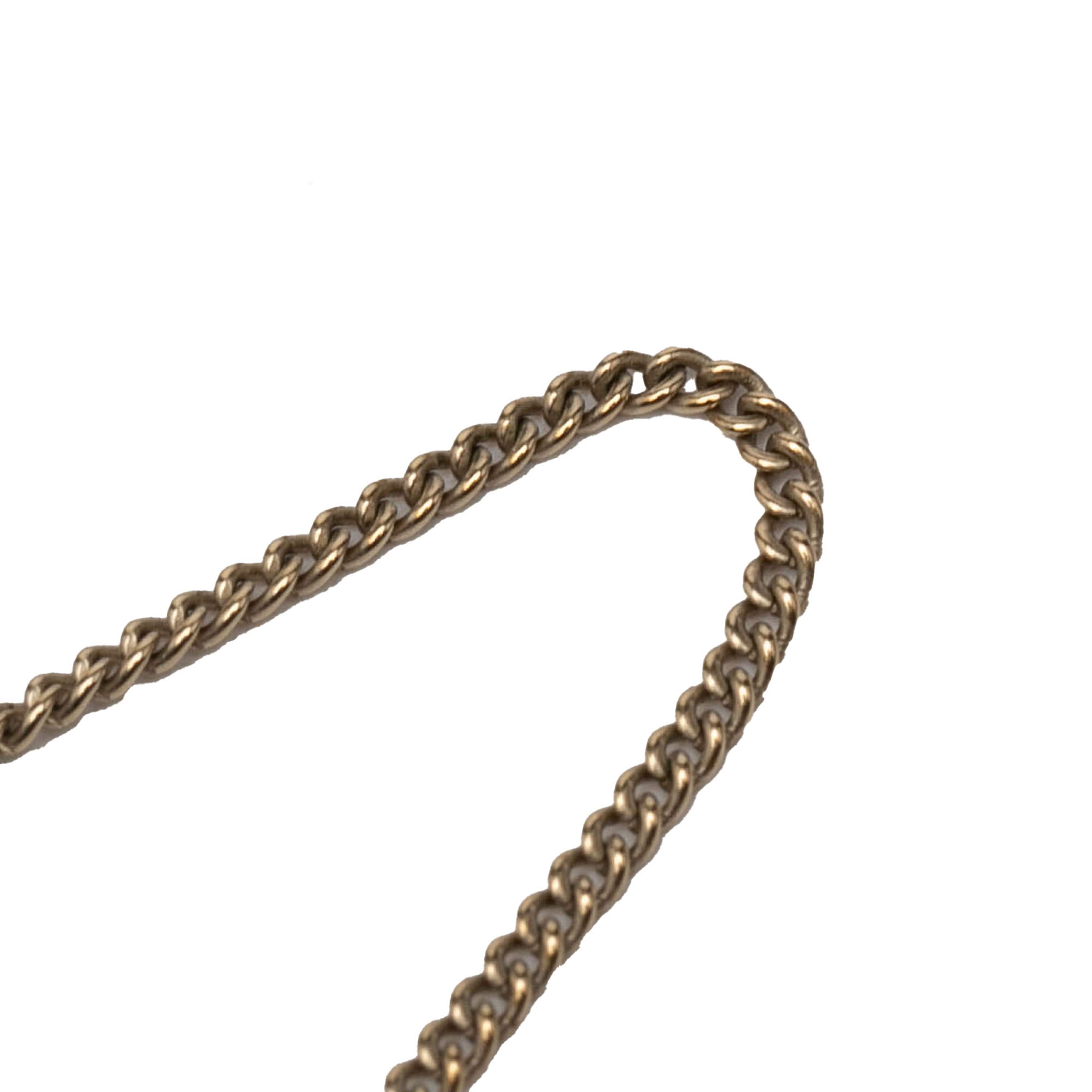 Chanel Gold Plated Gripoix Cc Pendant Necklace, från Luxclusif, i färgen gold. Klicka för att öppna bilden i stort format