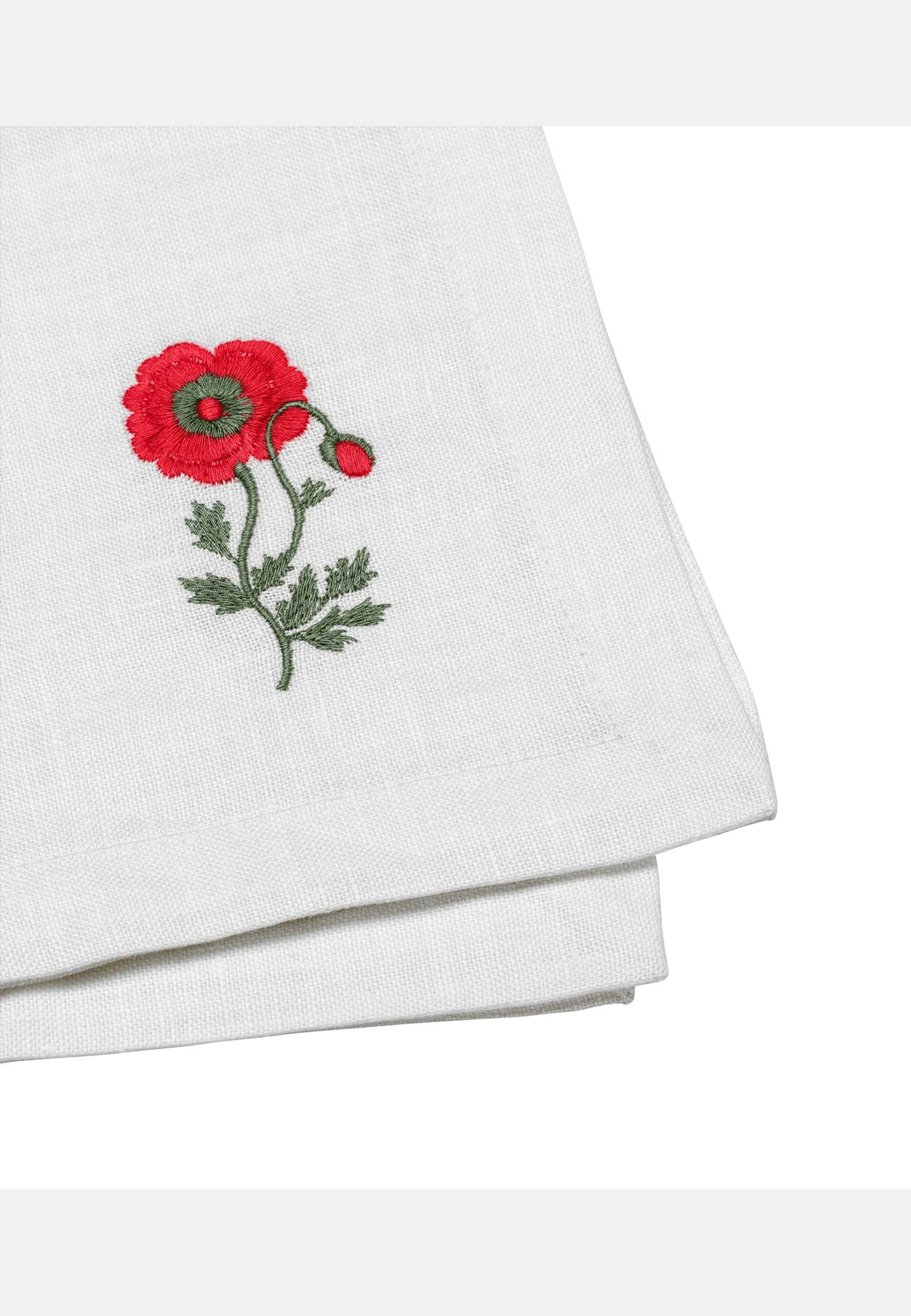 Bouquet Servett - Burgundy 45x45 Cm, från Pick A Poppy, i färgen poppy red. Klicka för att öppna bilden i stort format