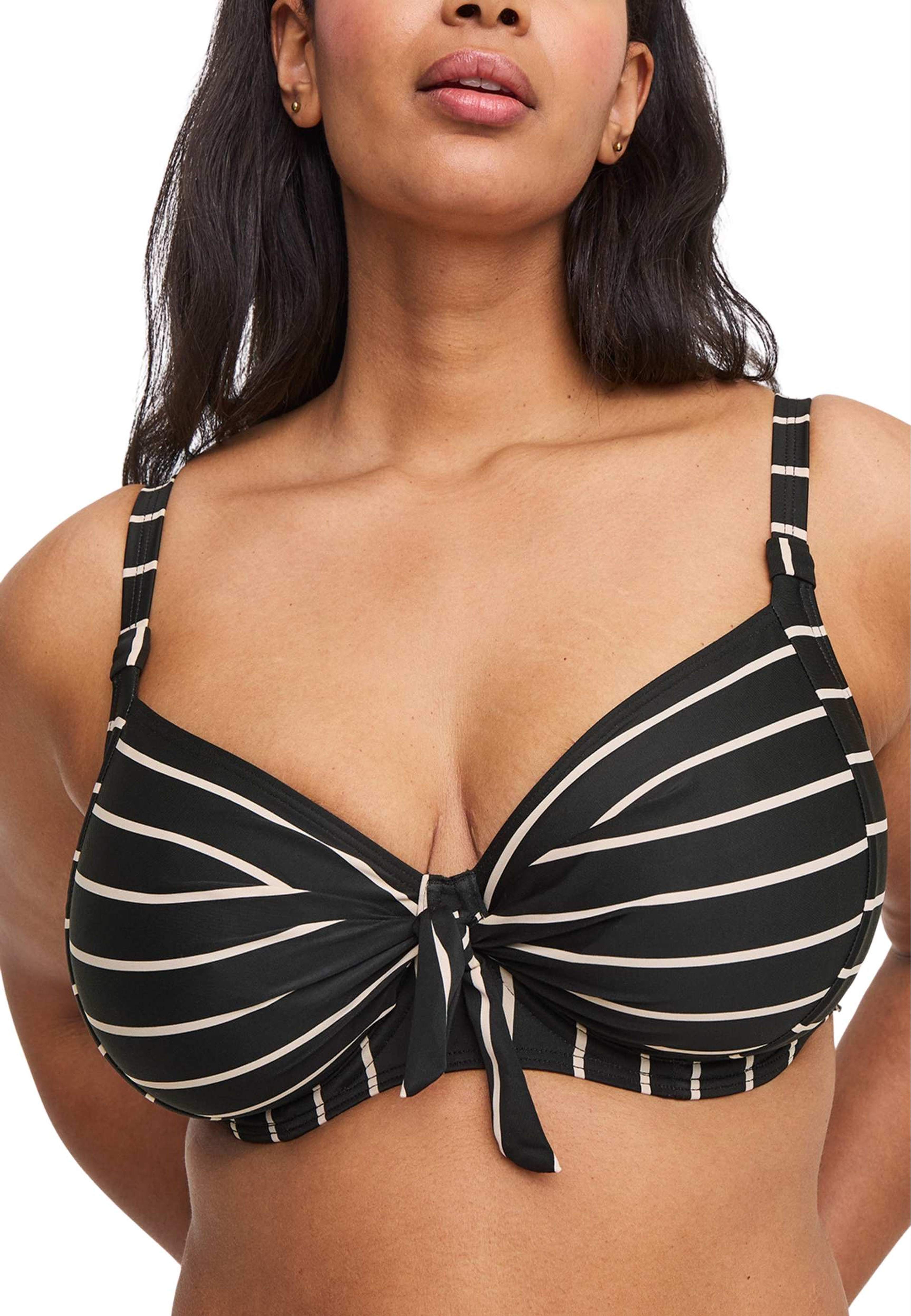 Bahamas Bikini Bygel-bh, från Swegmark, i färgen black/beige stripe. Klicka för att öppna bilden i stort format