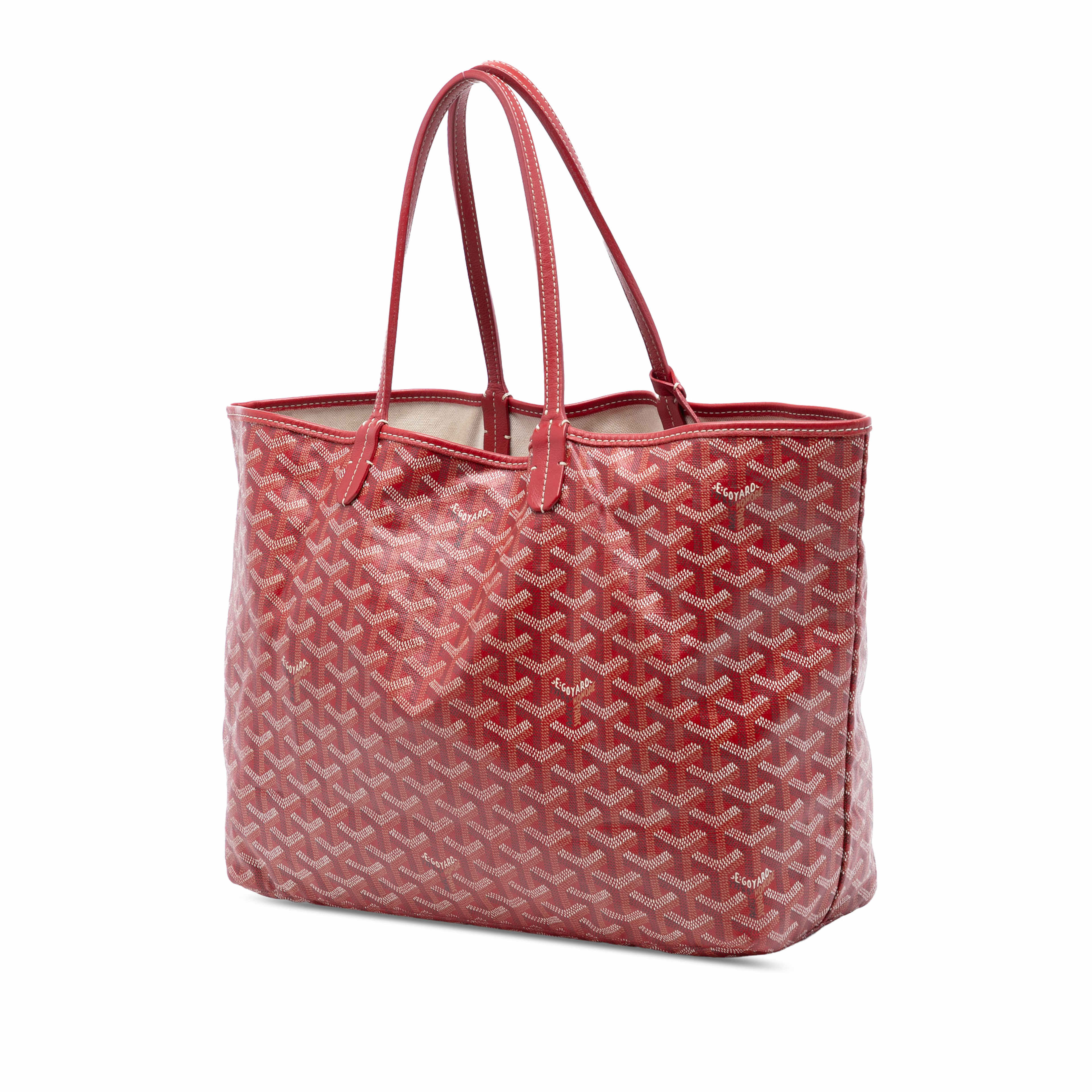 Goyard Goyardine Saint Louis Pm, från Luxclusif, i färgen red. Klicka för att öppna bilden i stort format