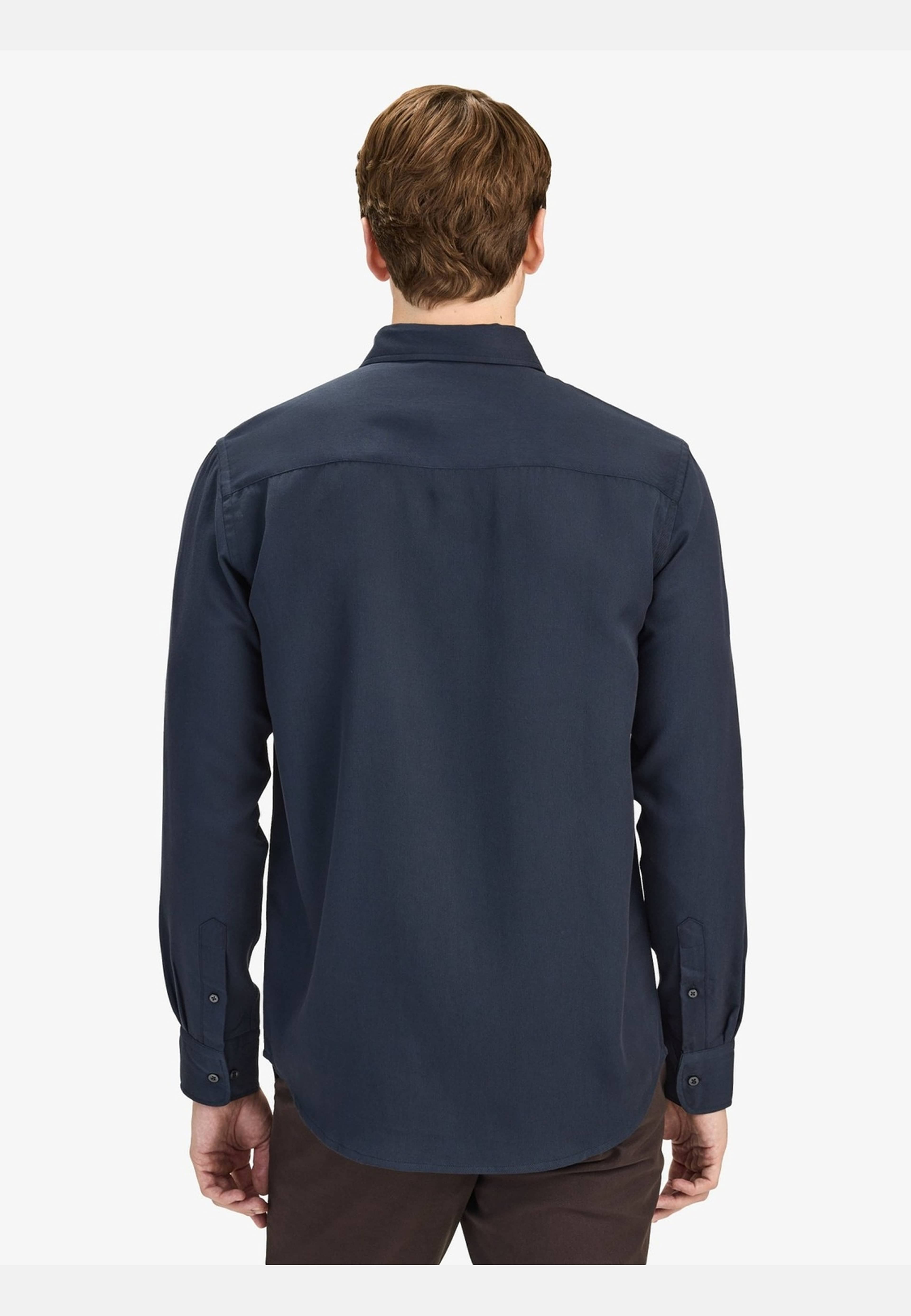 Casual Lyocell Shirt (scott), från John Henric, i färgen navy blue.