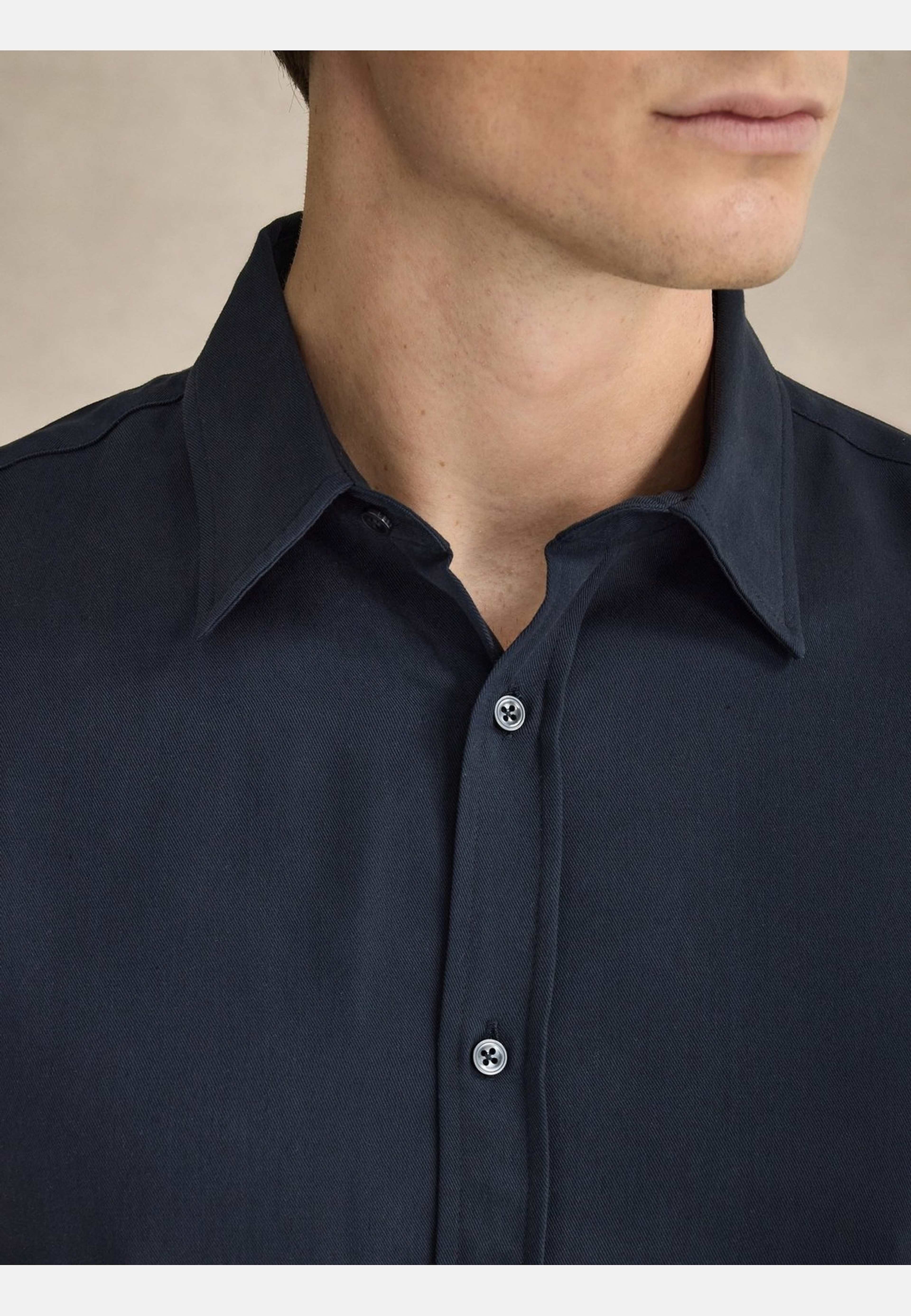 Casual Lyocell Shirt (scott), från John Henric, i färgen navy blue.