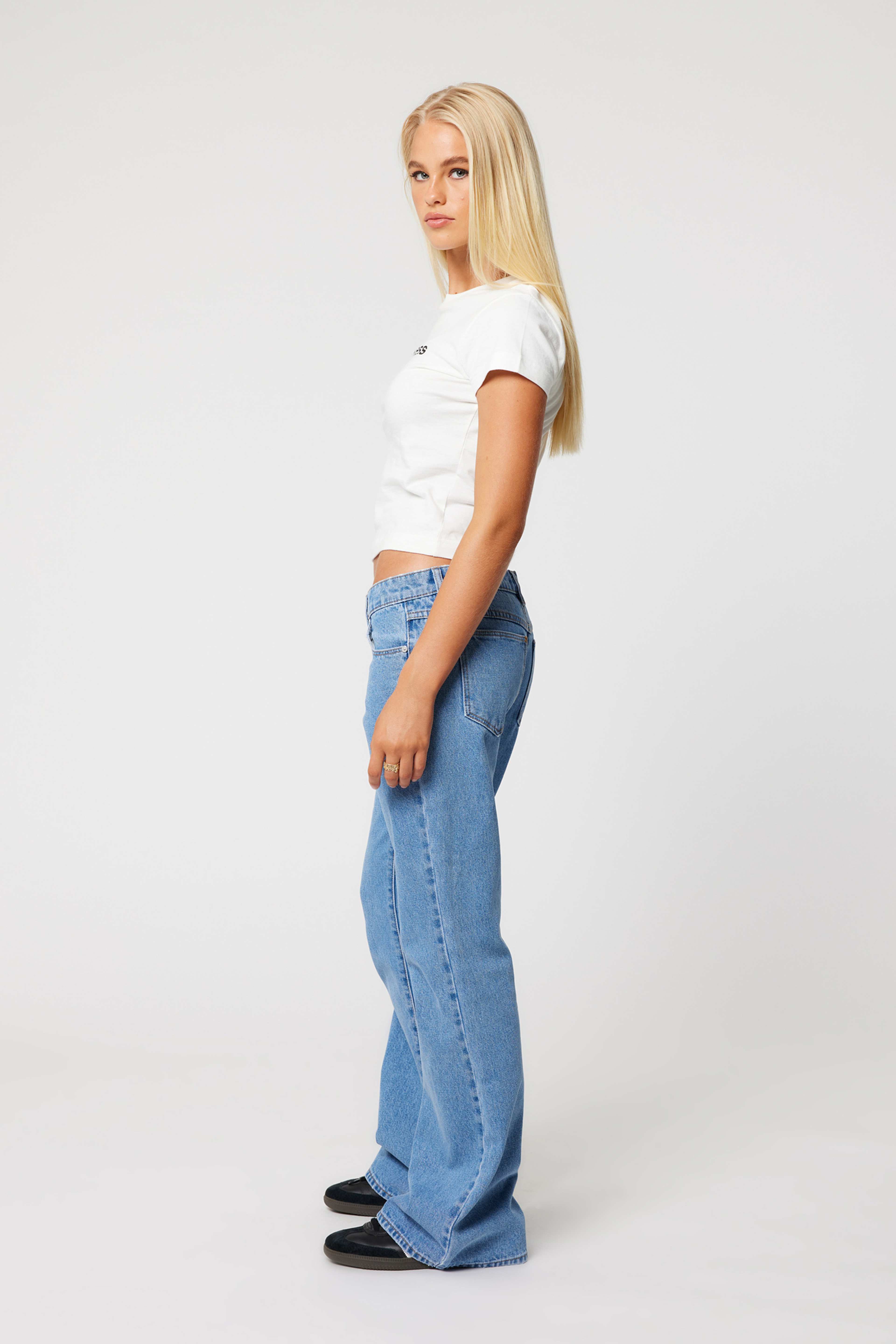 99 Low Baggy Flare Gigi Mid Blue