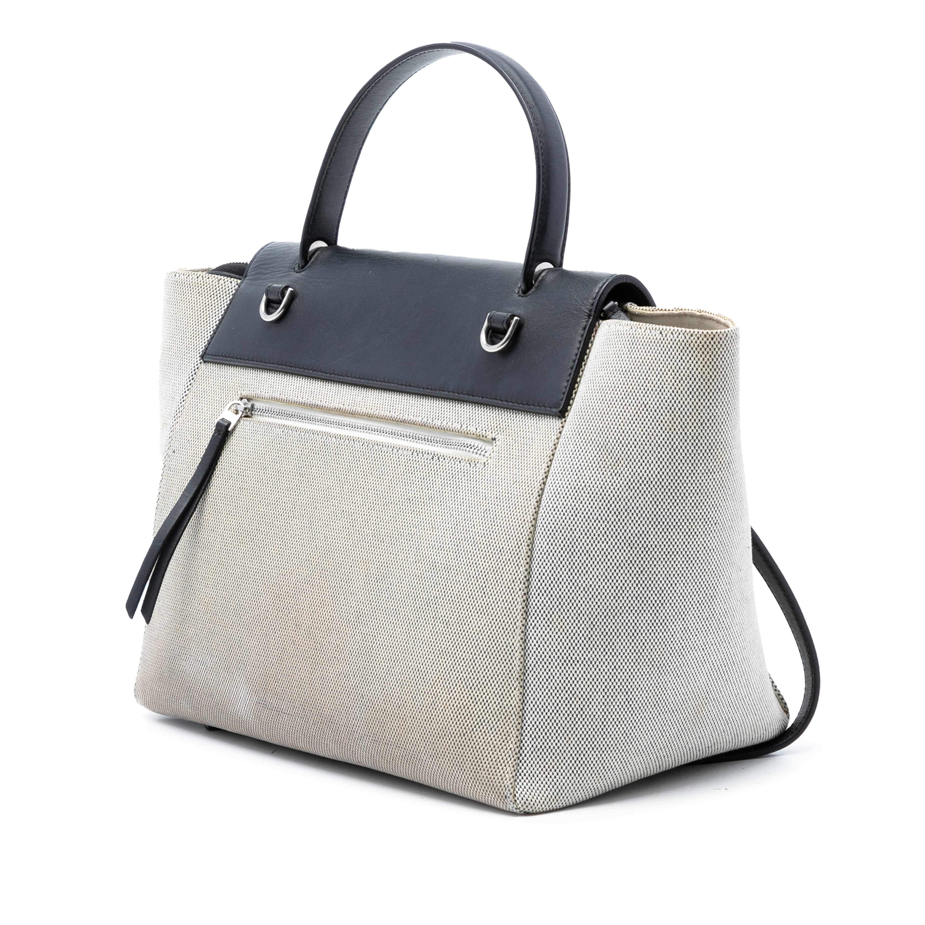 Celine Mini Canvas And Leather Belt Bag, från Luxclusif, i färgen svart. Klicka för att öppna bilden i stort format