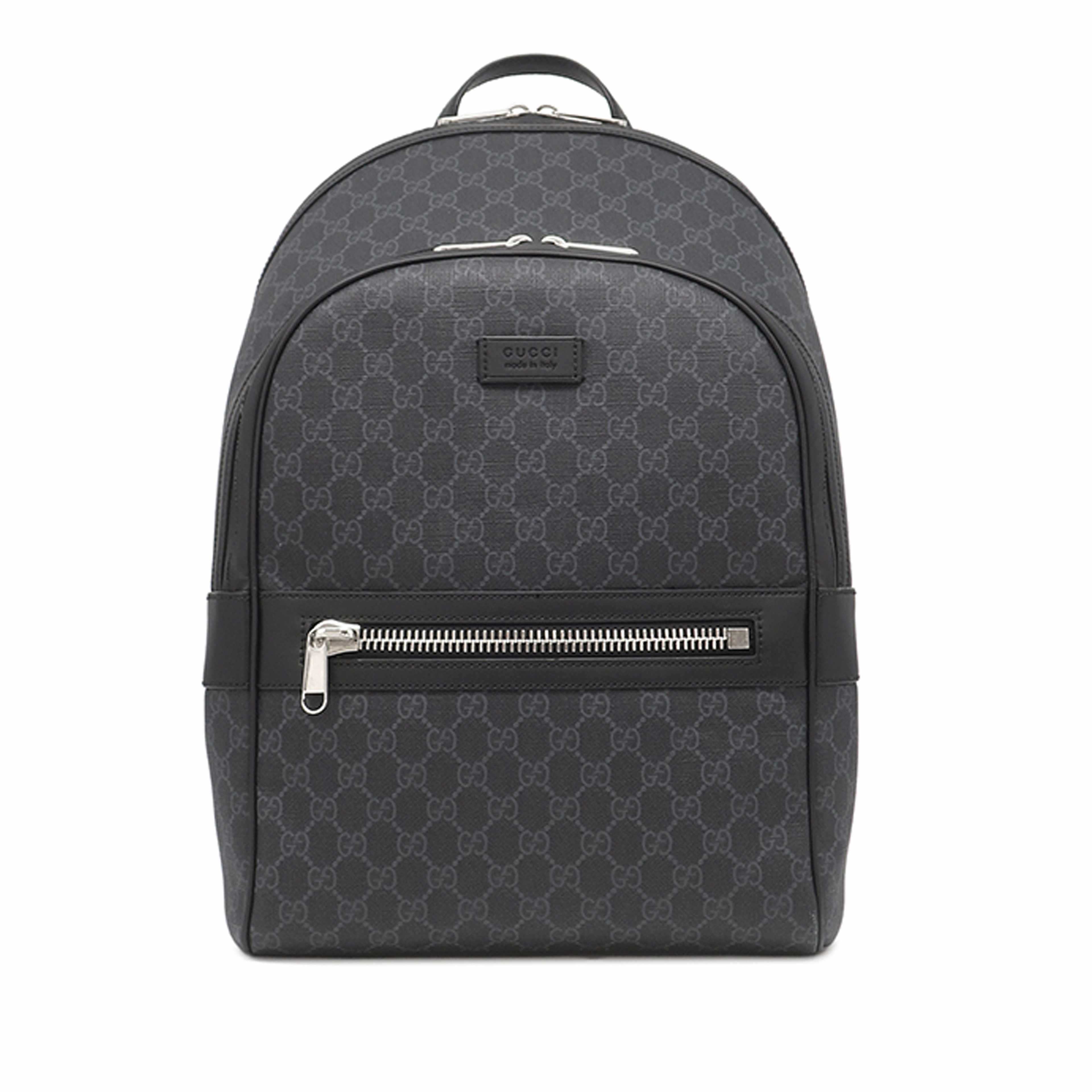Gucci Gg Supreme Web Backpack, från Luxclusif, i färgen black. Klicka för att öppna bilden i stort format