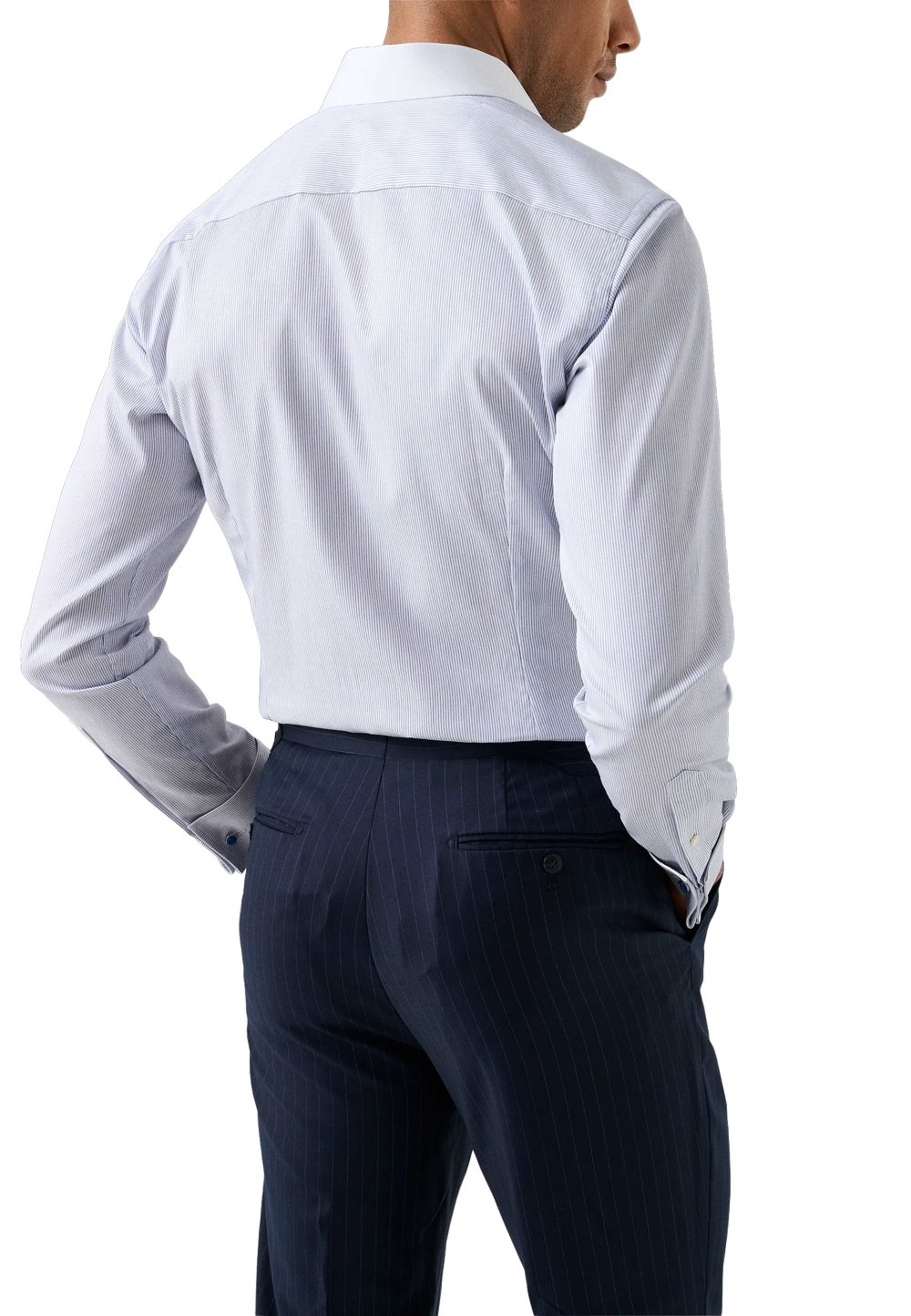 Finrandig Signature Twill-skjorta Contemporary Fit, från Eton, i färgen dark blue. Klicka för att öppna bilden i stort format