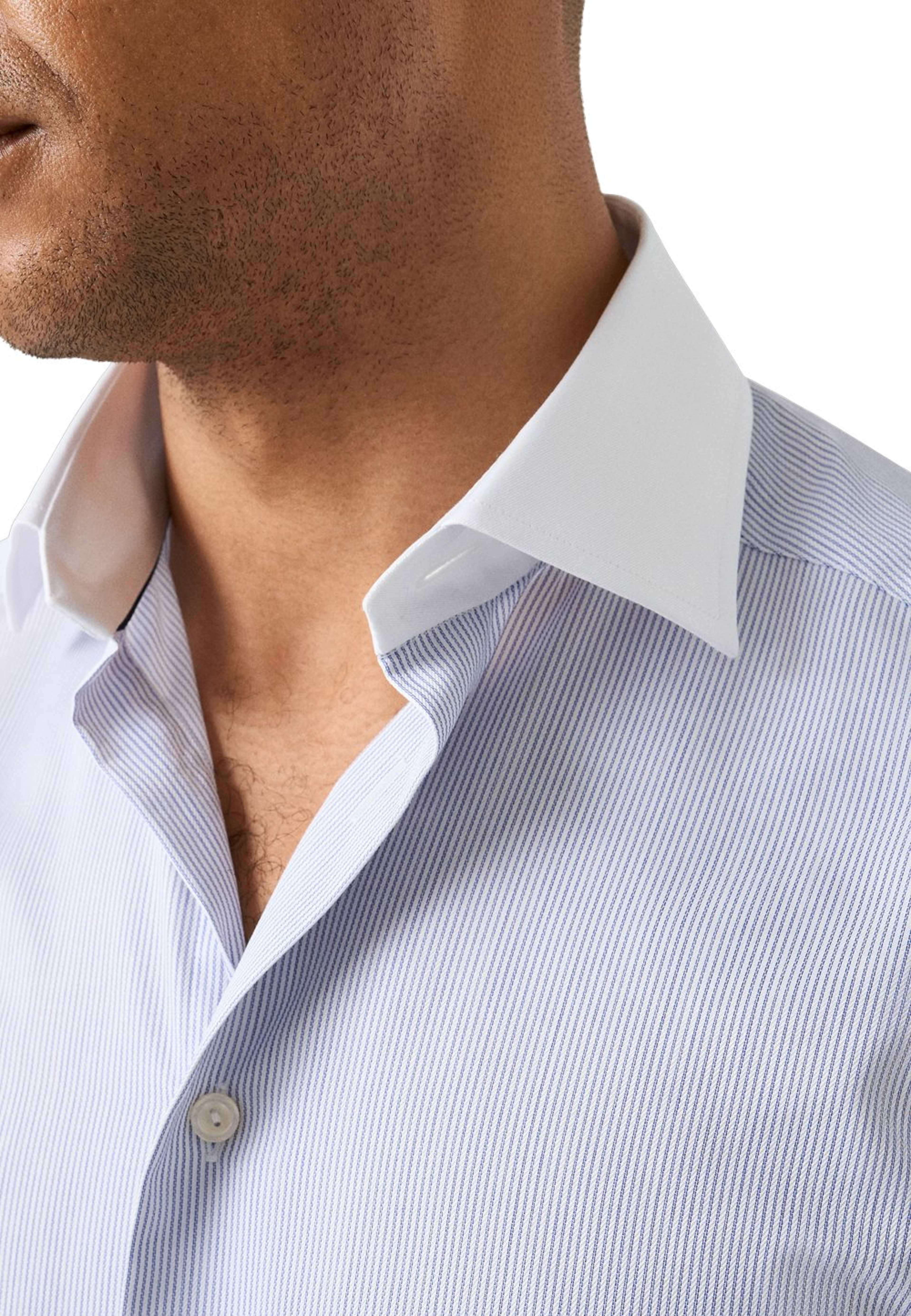 Finrandig Signature Twill-skjorta Contemporary Fit, från Eton, i färgen dark blue. Klicka för att öppna bilden i stort format