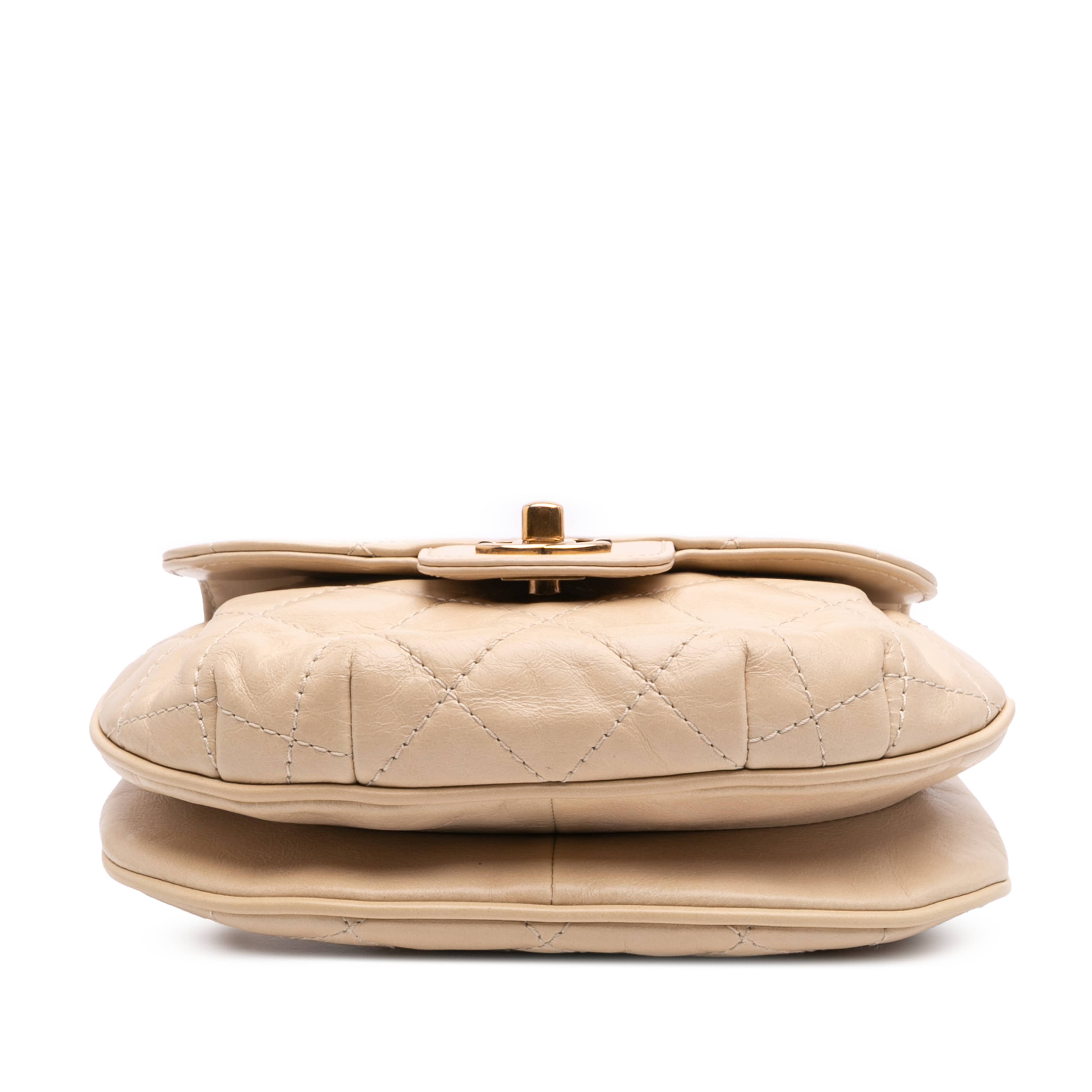 Chanel Small Aged Calfskin Bubble Cc Flap