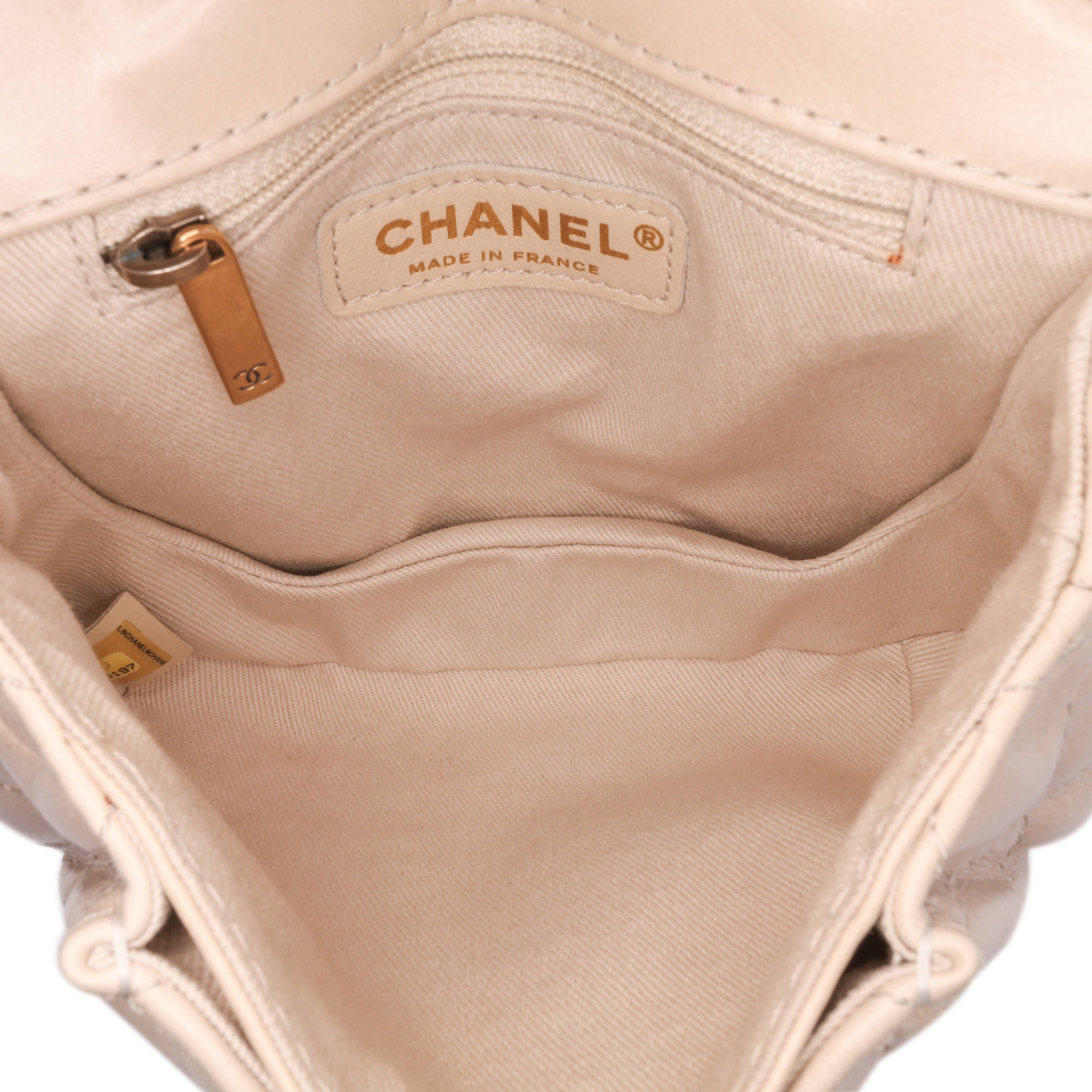 Chanel Small Aged Calfskin Bubble Cc Flap