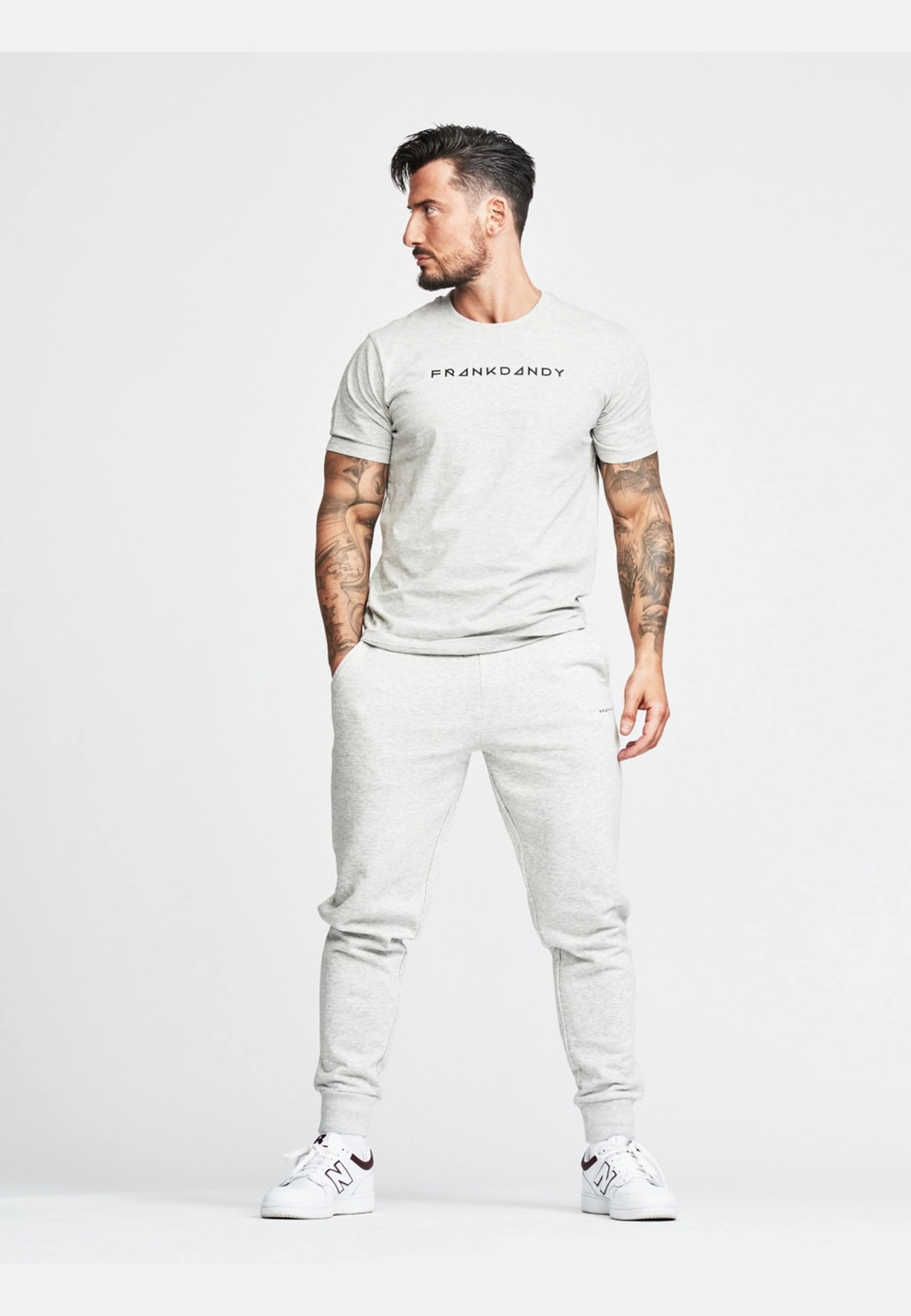 Men's Core Sweatpants, från Frank Dandy, i färgen light grey melange. Klicka för att öppna bilden i stort format