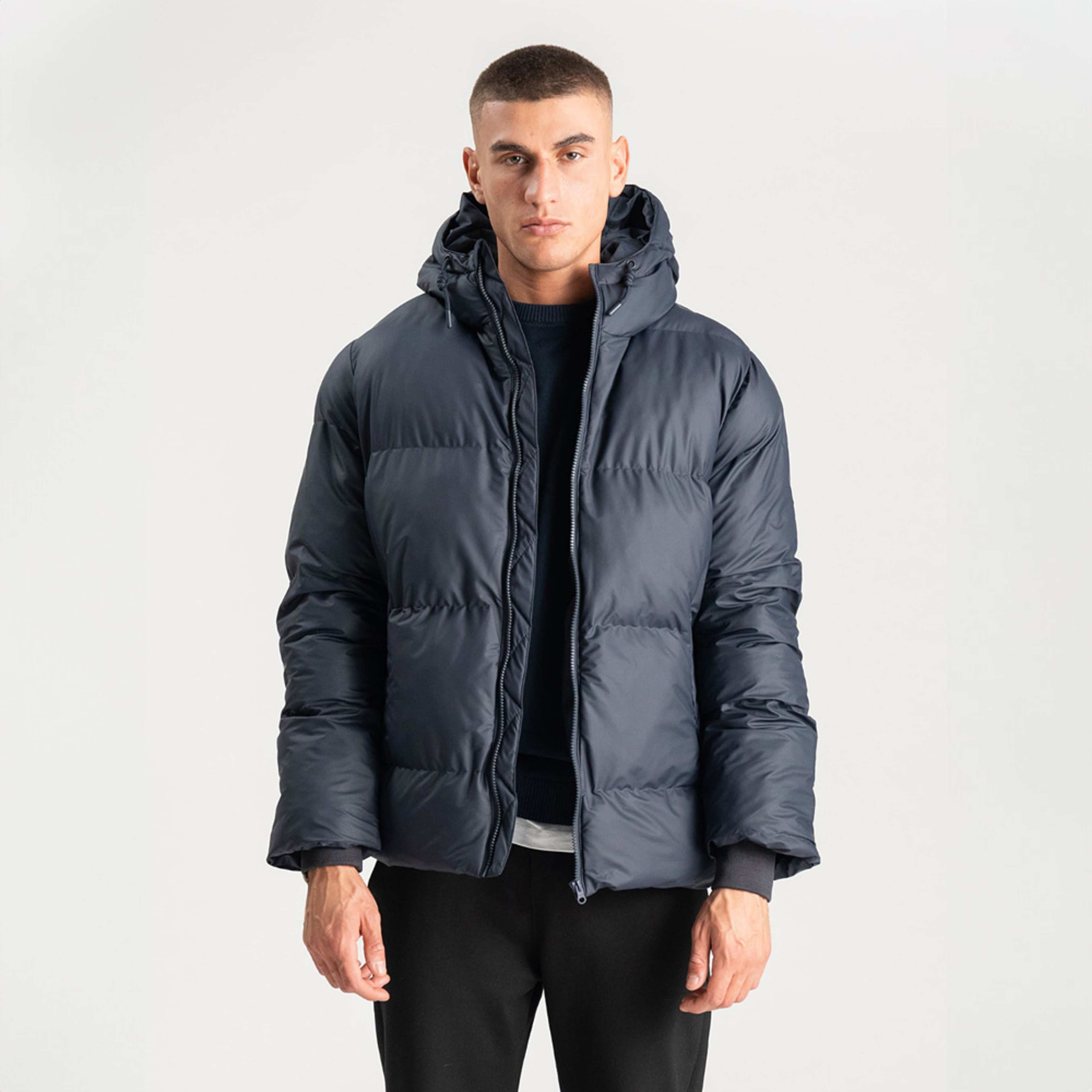 Belagd Huvjacka, från TeeShoppen, i färgen marin. Klicka för att öppna bilden i stort format