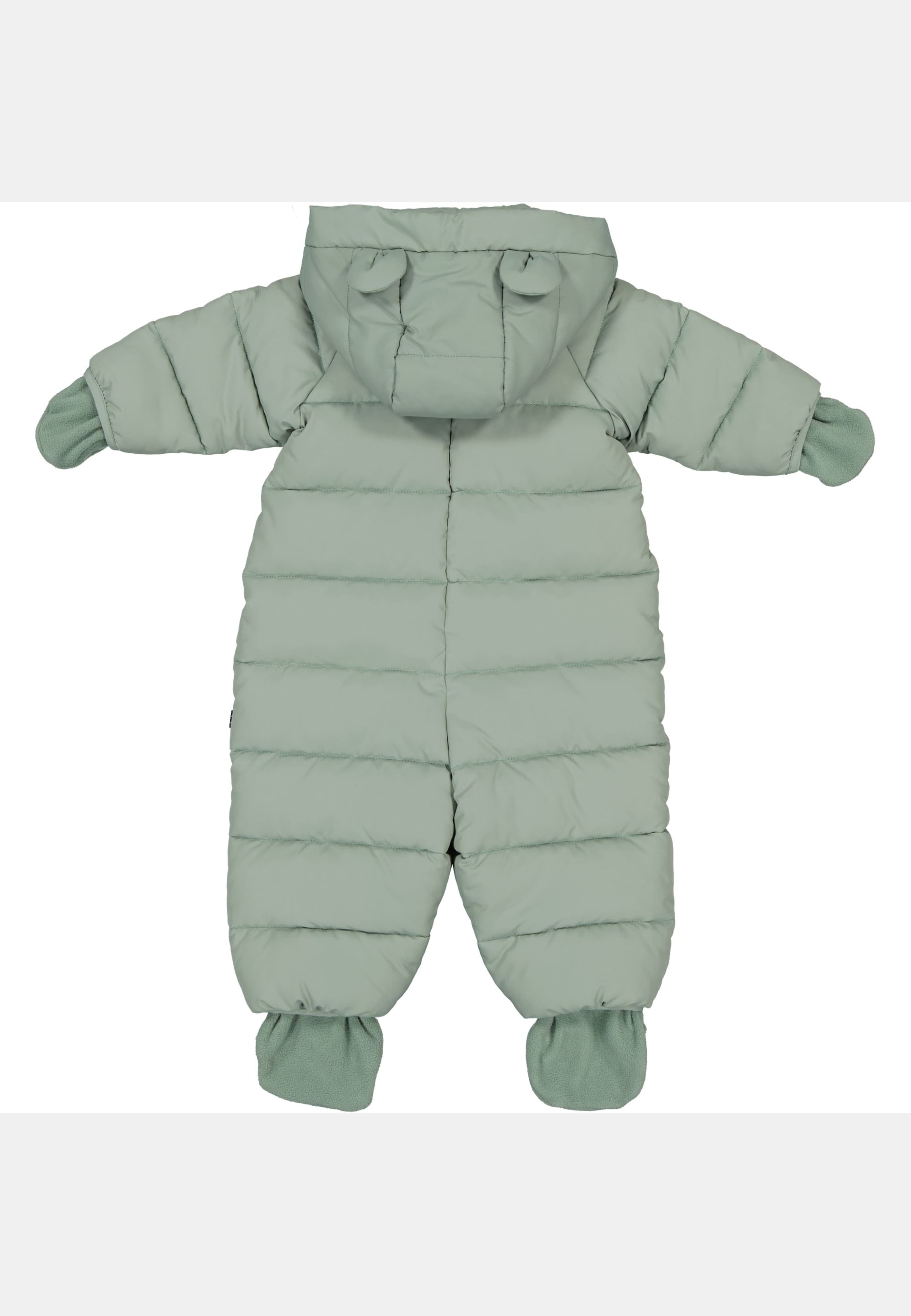 Vinteroverall Baby, från Geggamoja, i färgen moss green. Klicka för att öppna bilden i stort format