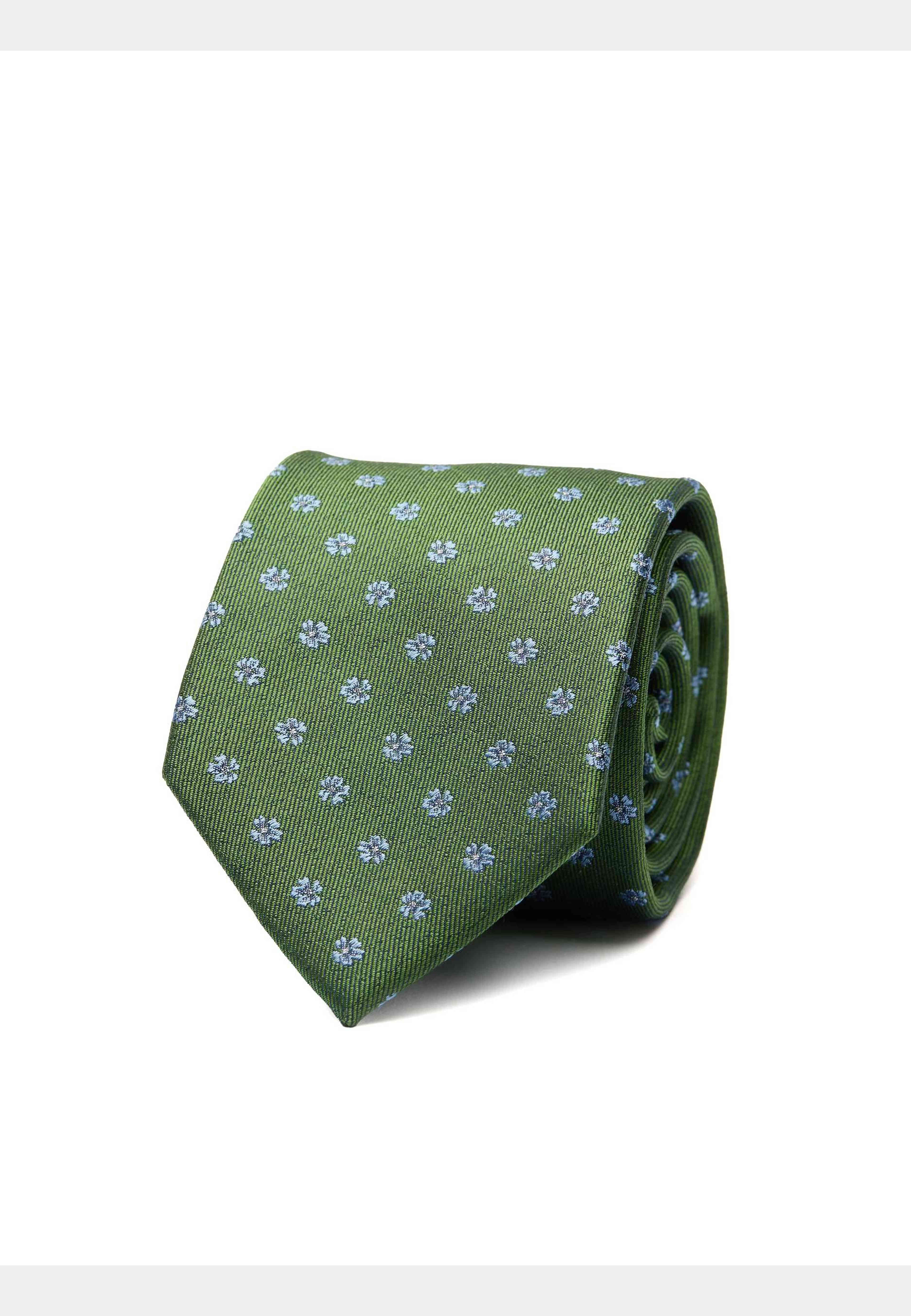 Silk Woven Floral Tie, från John Henric, i färgen green. Klicka för att öppna bilden i stort format