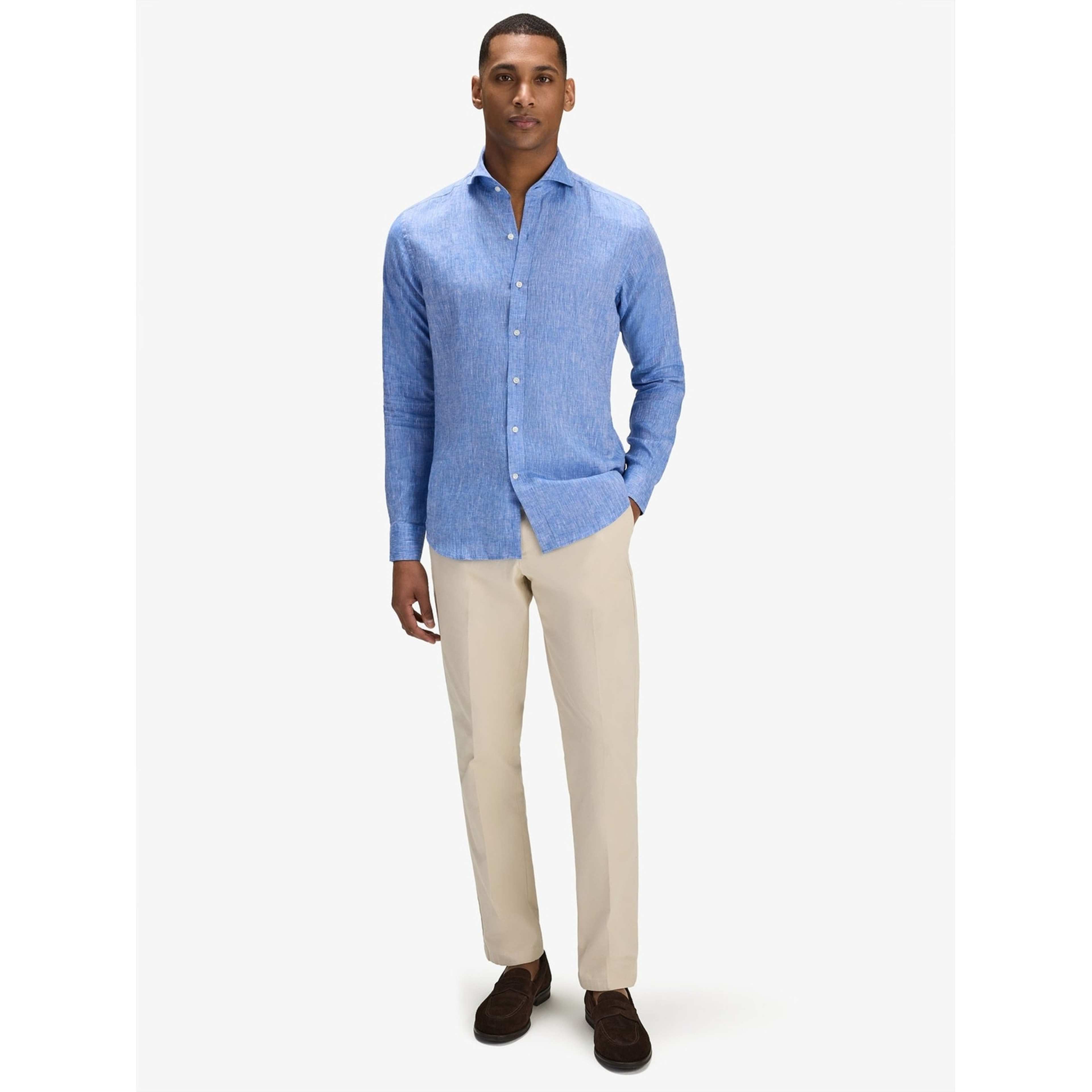 Linen Solid Smart Shirt (adonis)