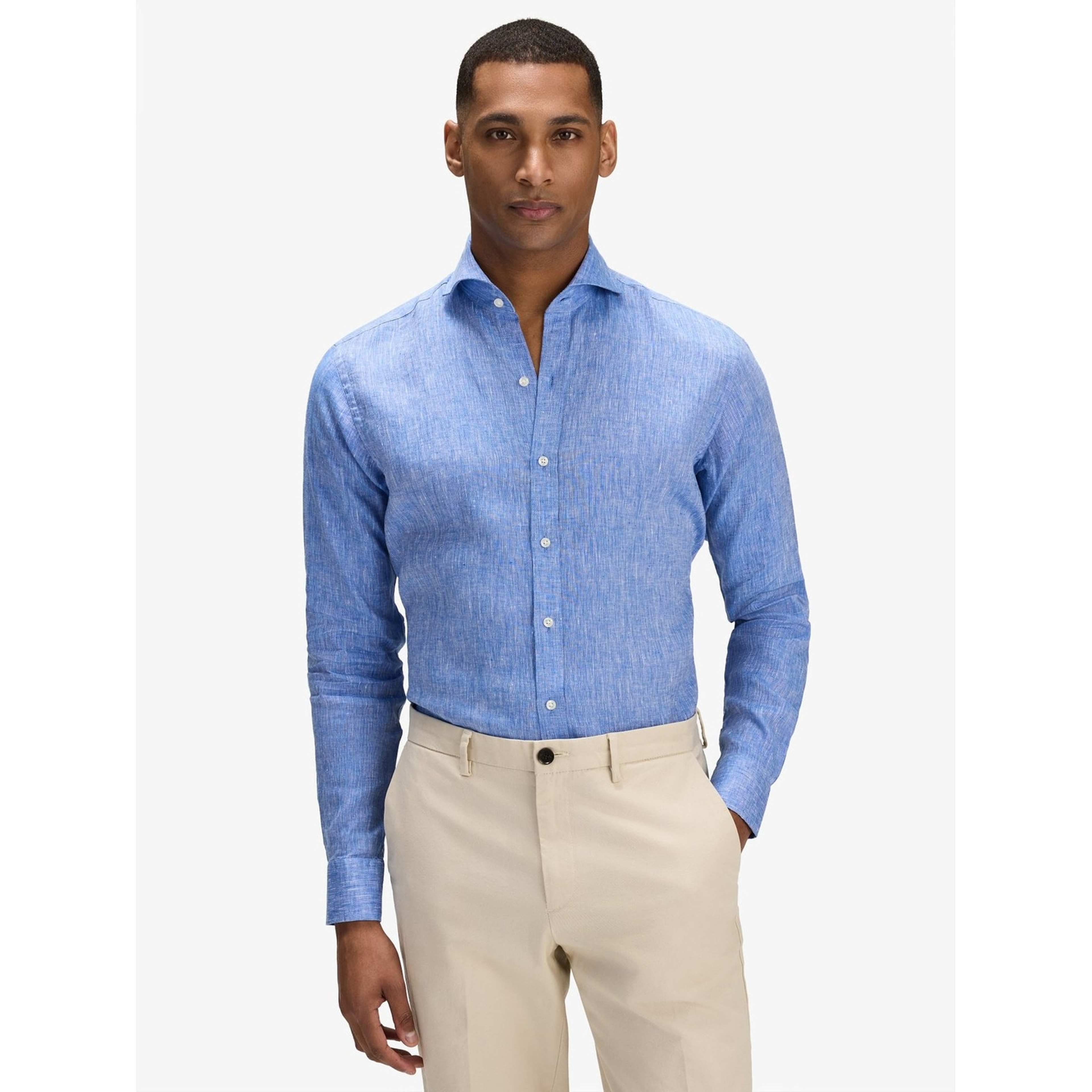Linen Solid Smart Shirt (adonis)
