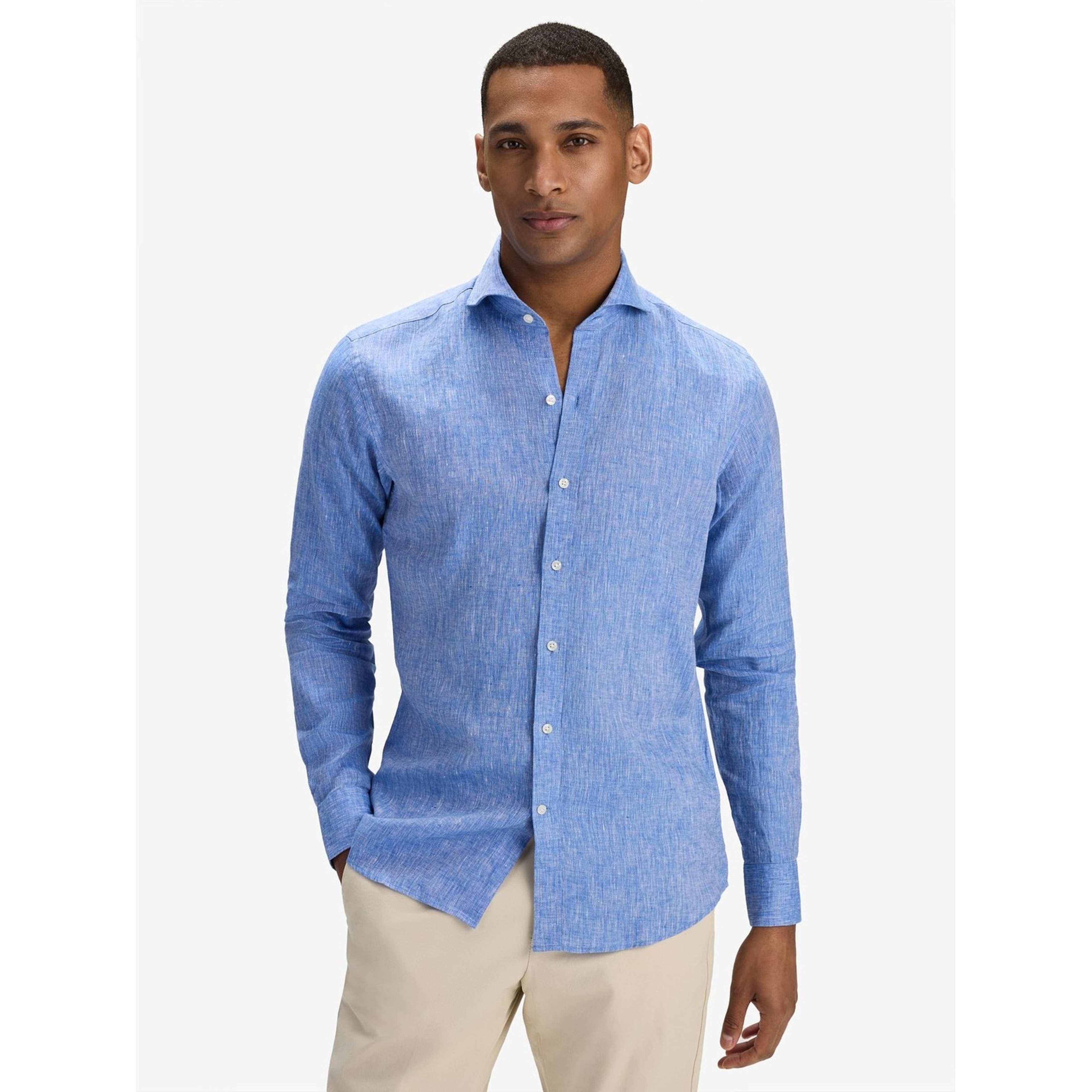 Linen Solid Smart Shirt (adonis)