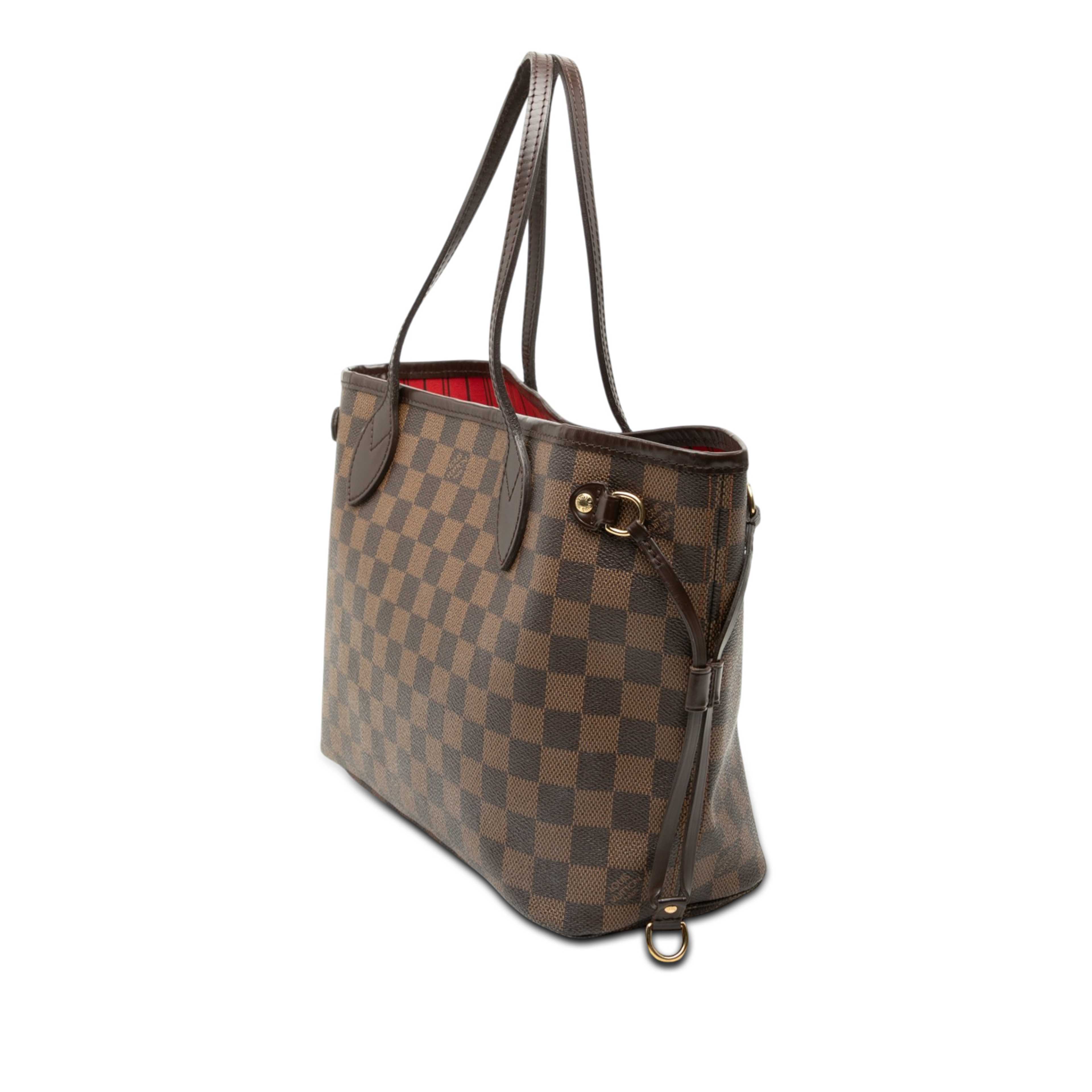 Louis Vuitton Damier Ebene Neverfull Pm, från Luxclusif, i färgen brun. Klicka för att öppna bilden i stort format