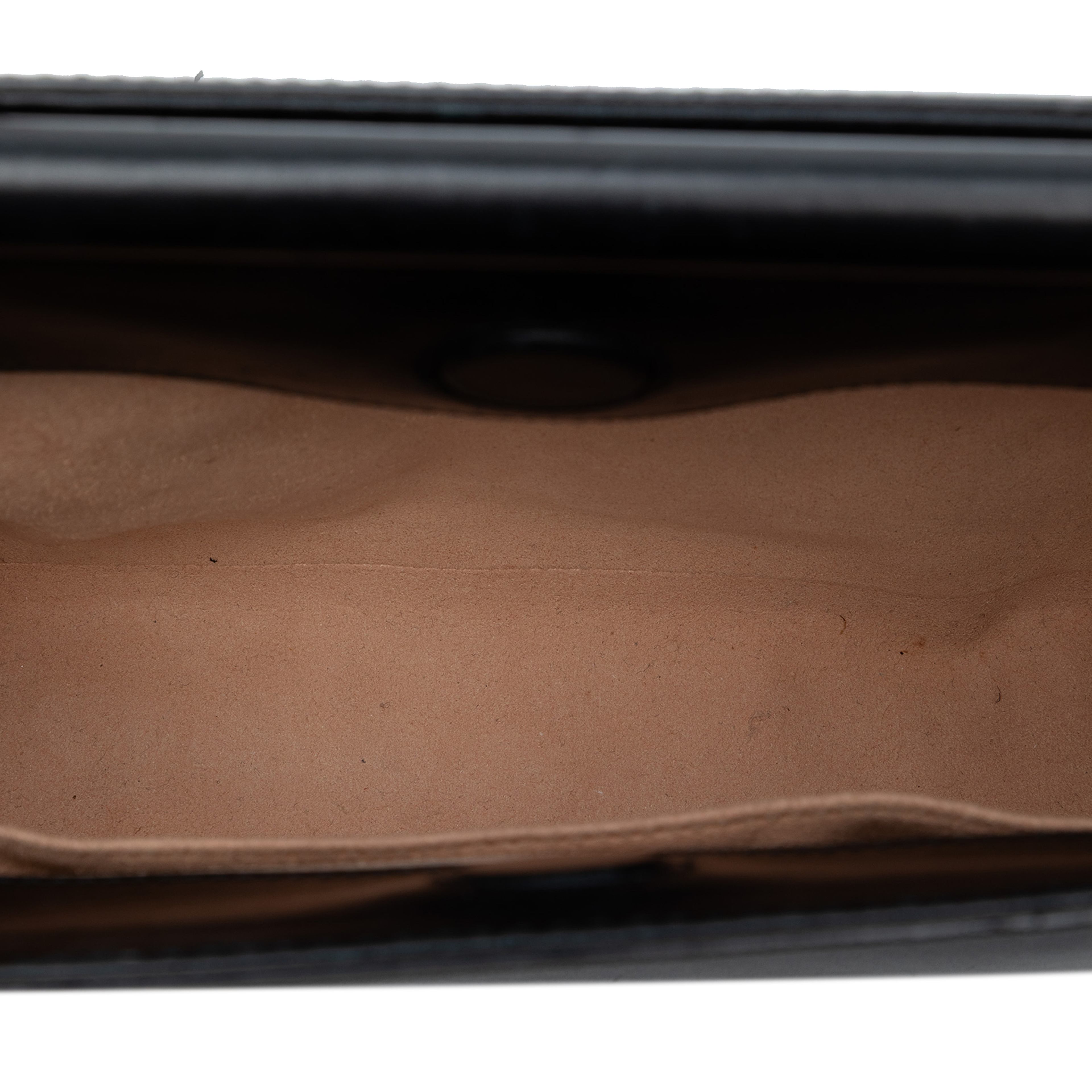 Gucci Small Leather Bamboo Nymphaea Web Satchel, från Luxclusif, i färgen black. Klicka för att öppna bilden i stort format