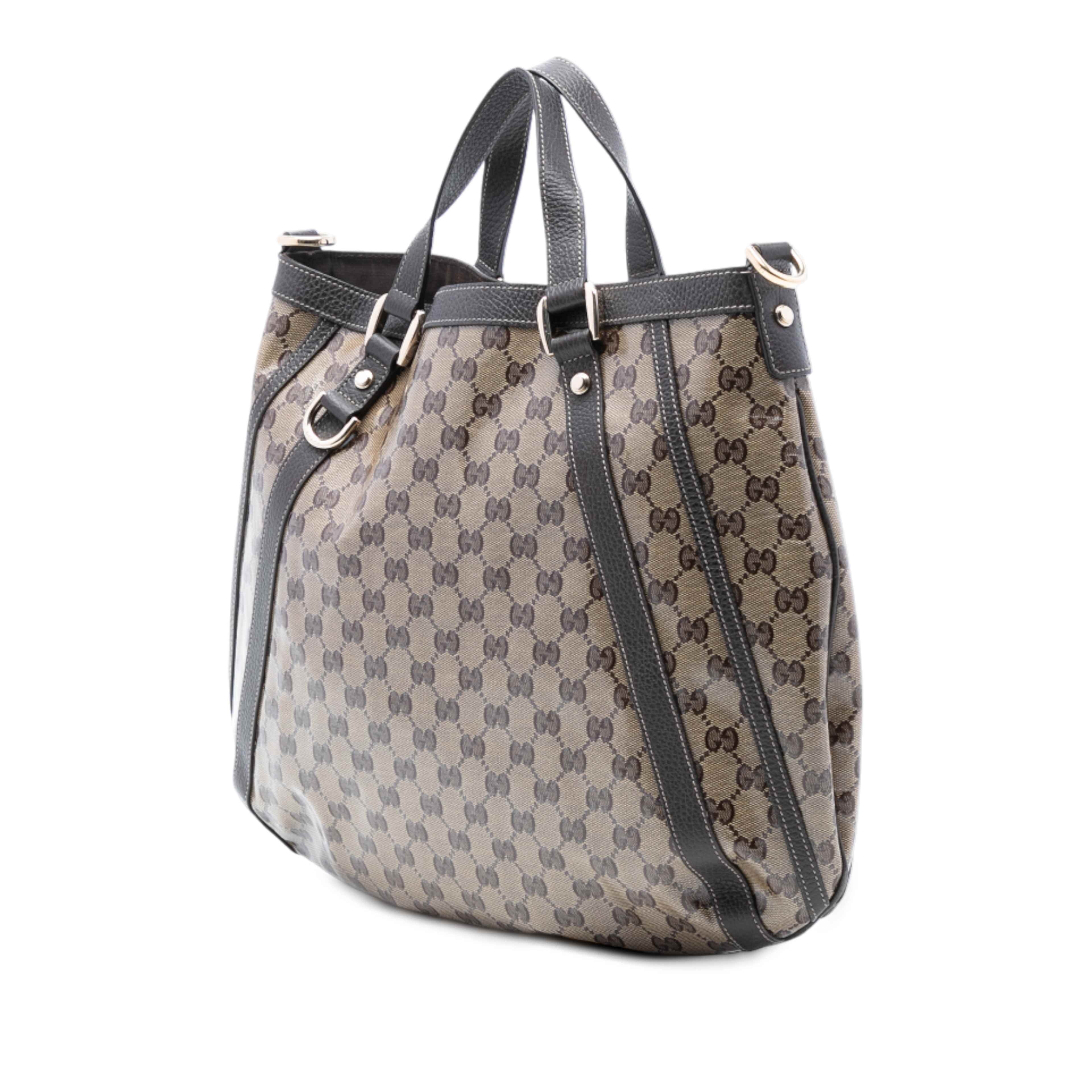 Gucci Gg Crystal Abbey D Ring Convertible Tote, från Luxclusif, i färgen beige. Klicka för att öppna bilden i stort format