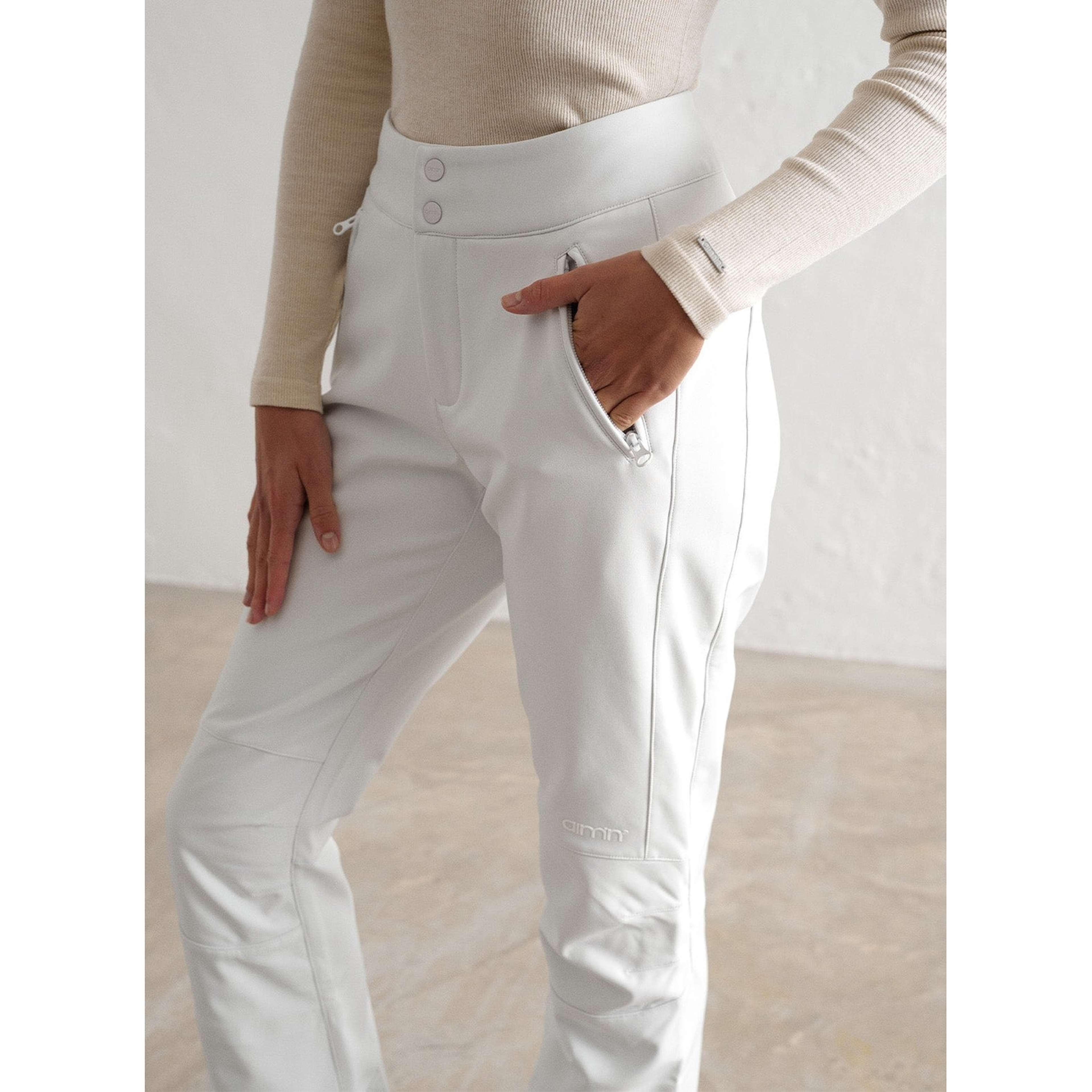 White Stretch Thermo Pants
