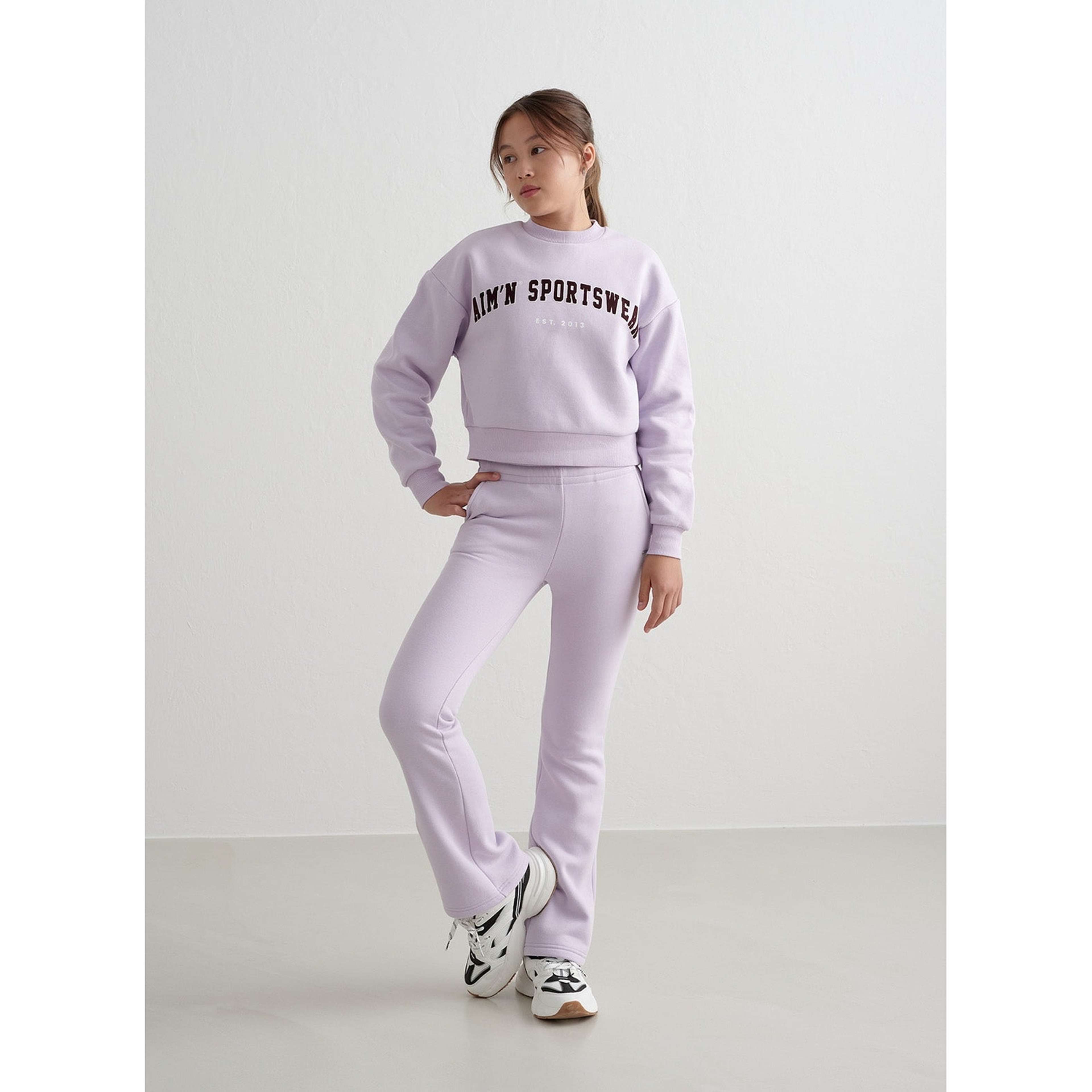 Pale Lavender Young Flare Sweatpants