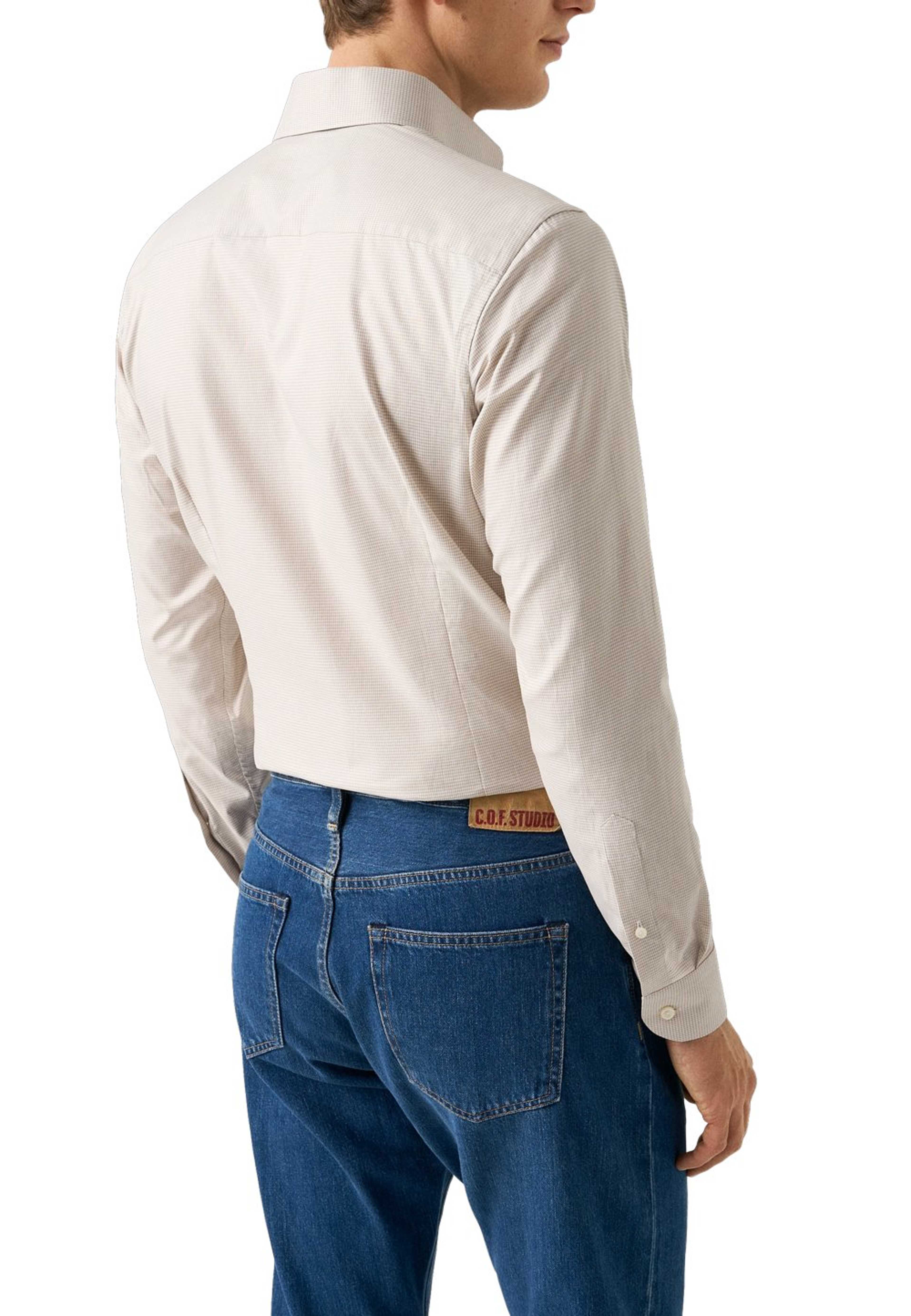 Rutig Skjorta I Signature Oxford Contemporary Fit