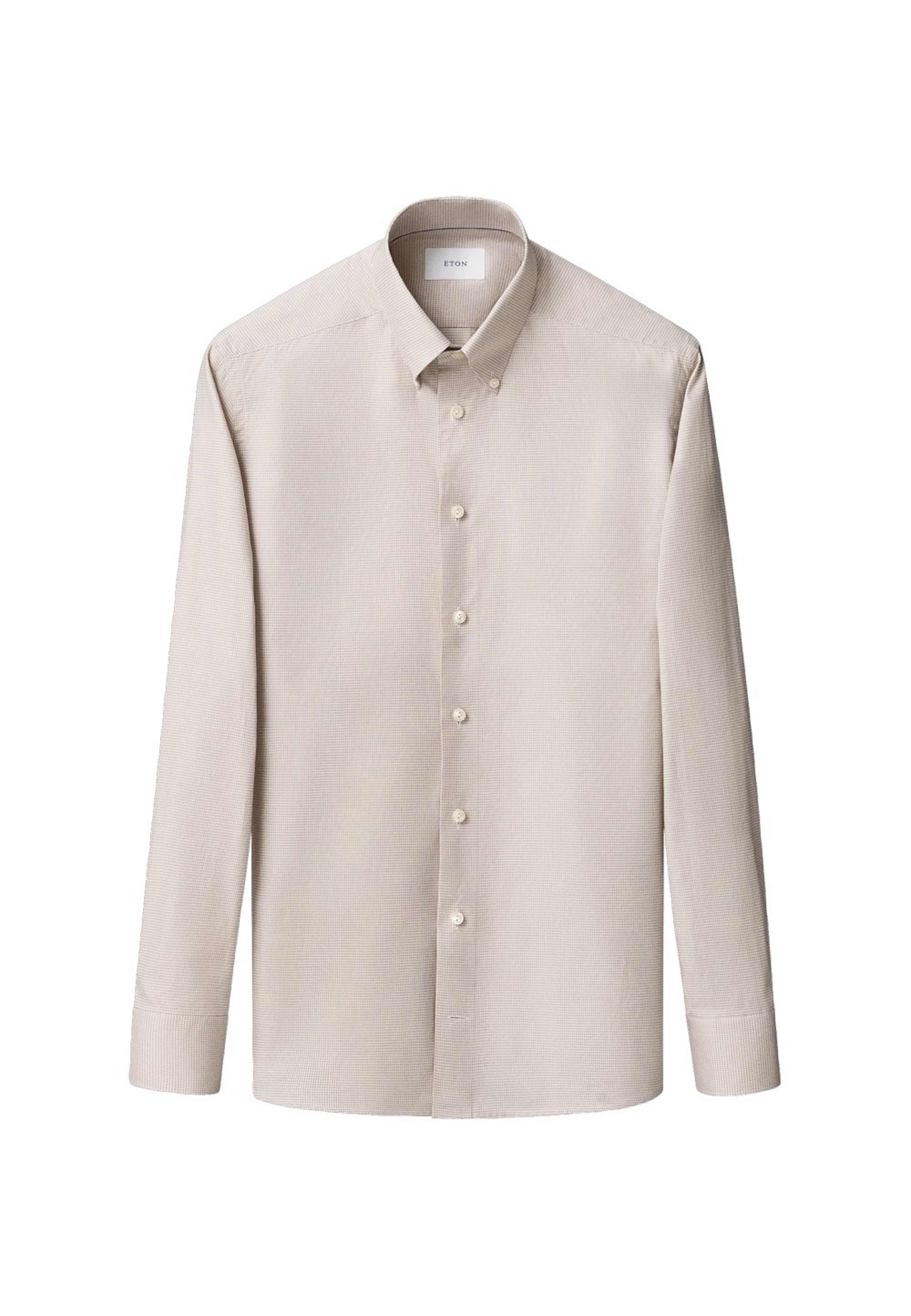 Rutig Skjorta I Signature Oxford Contemporary Fit