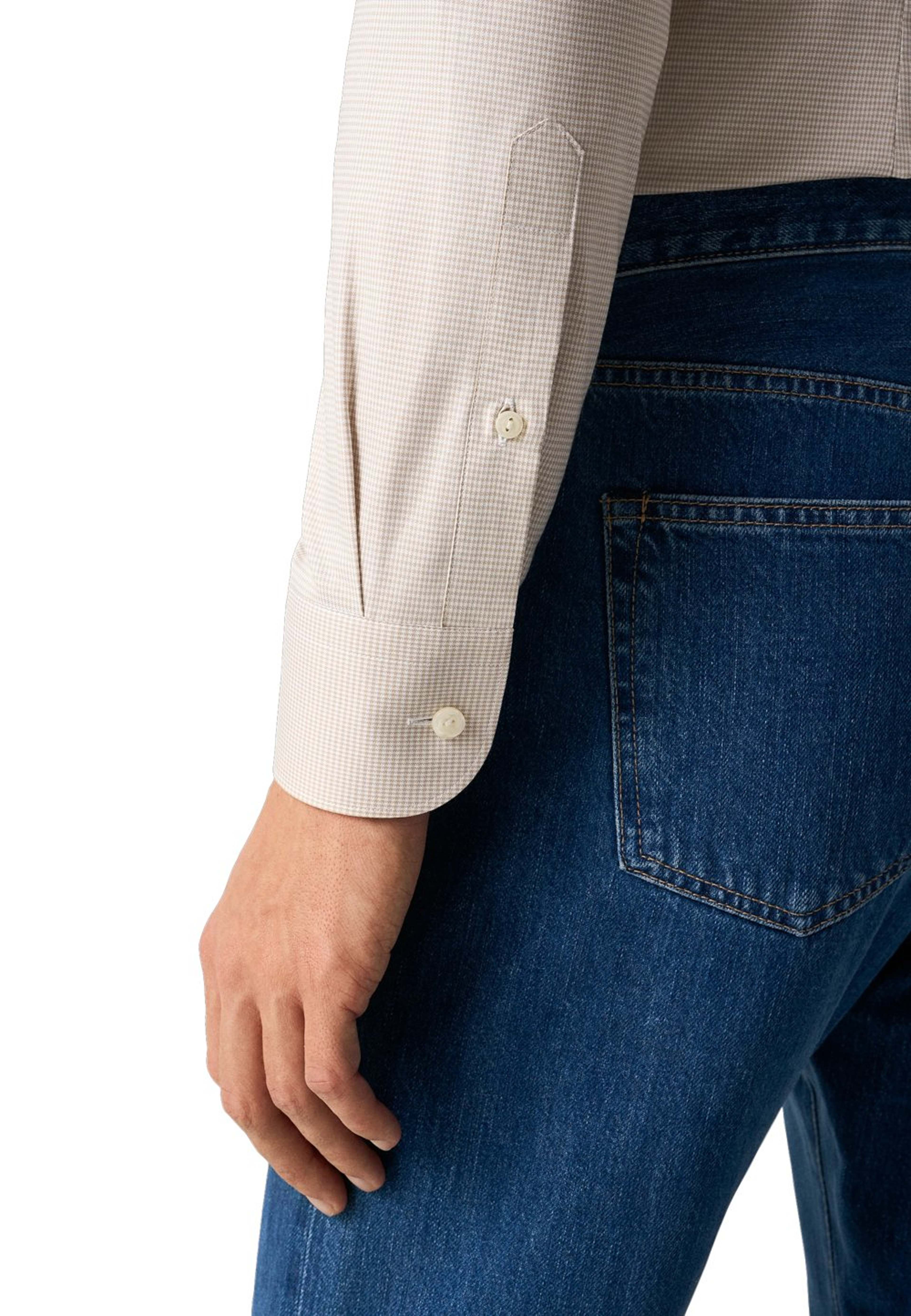 Rutig Skjorta I Signature Oxford Contemporary Fit