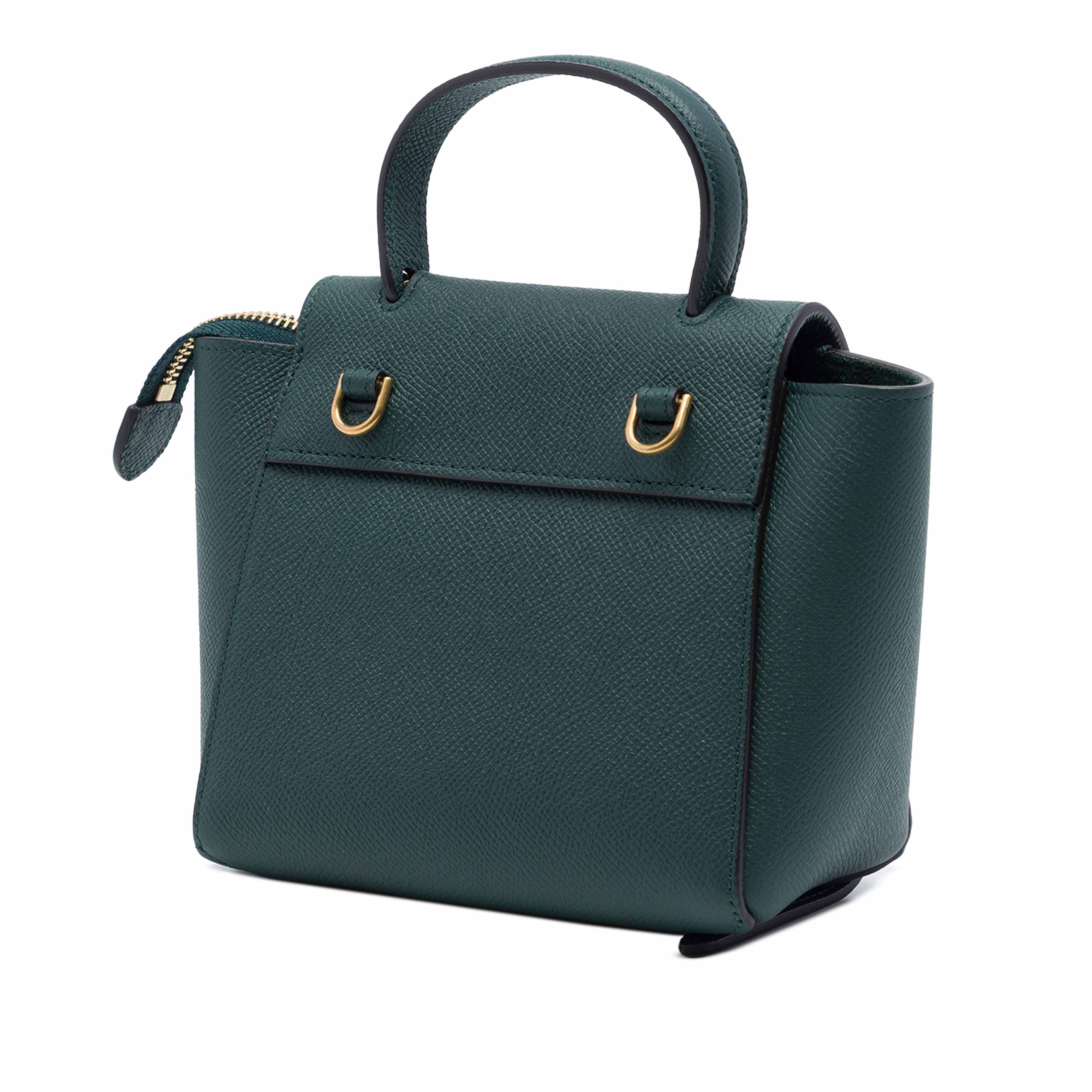 Celine Pico Grained Calfskin Belt Bag, från Luxclusif, i färgen grön. Klicka för att öppna bilden i stort format
