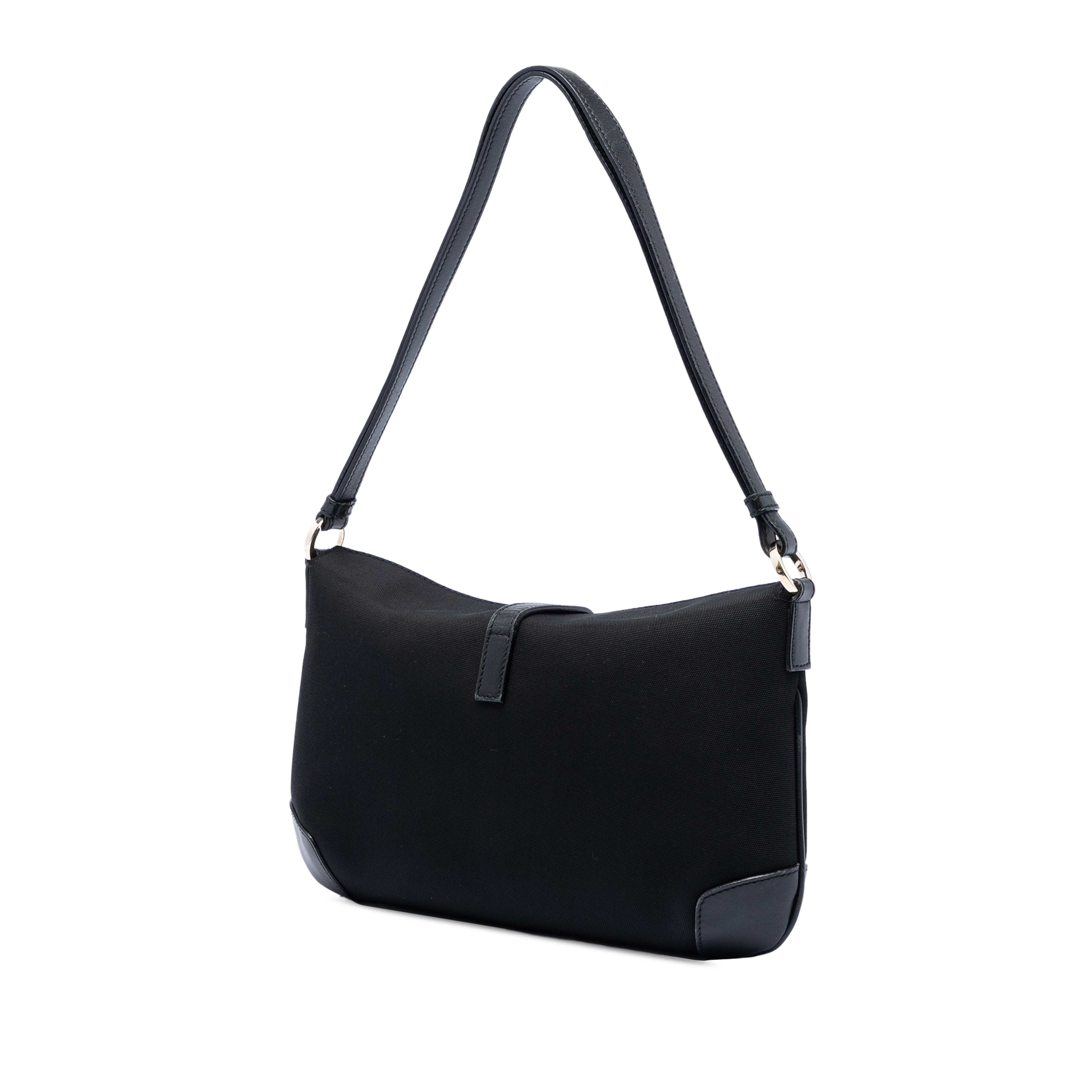 Gucci Canvas Jackie Hobo, från Luxclusif, i färgen black. Klicka för att öppna bilden i stort format