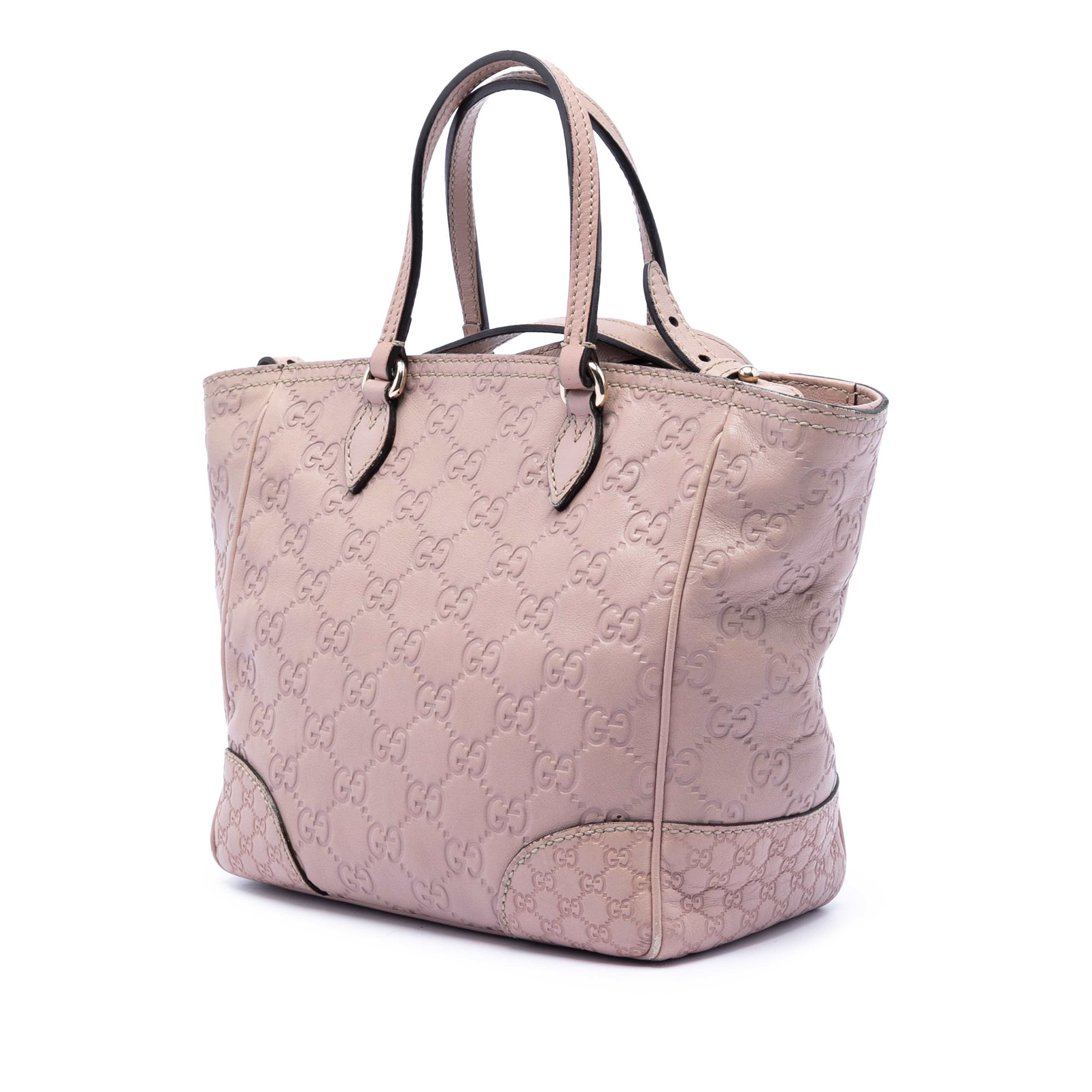 Gucci Small Guccissima Bree Satchel, från Luxclusif, i färgen light pink. Klicka för att öppna bilden i stort format